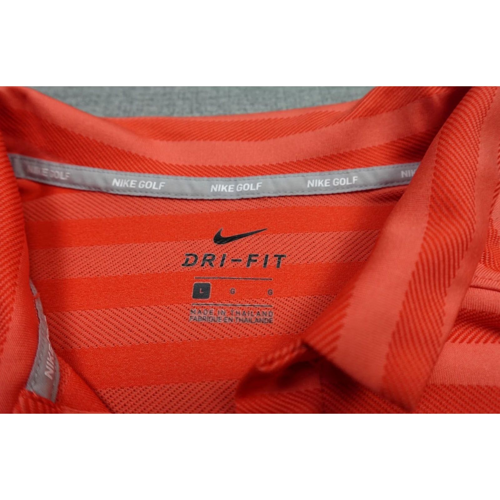 Nike Nike Golf Dri-FIT Polo Mens Large Red Stripe Shirt Size US L / EU 52-54 / 3 - 2 Thumbnail