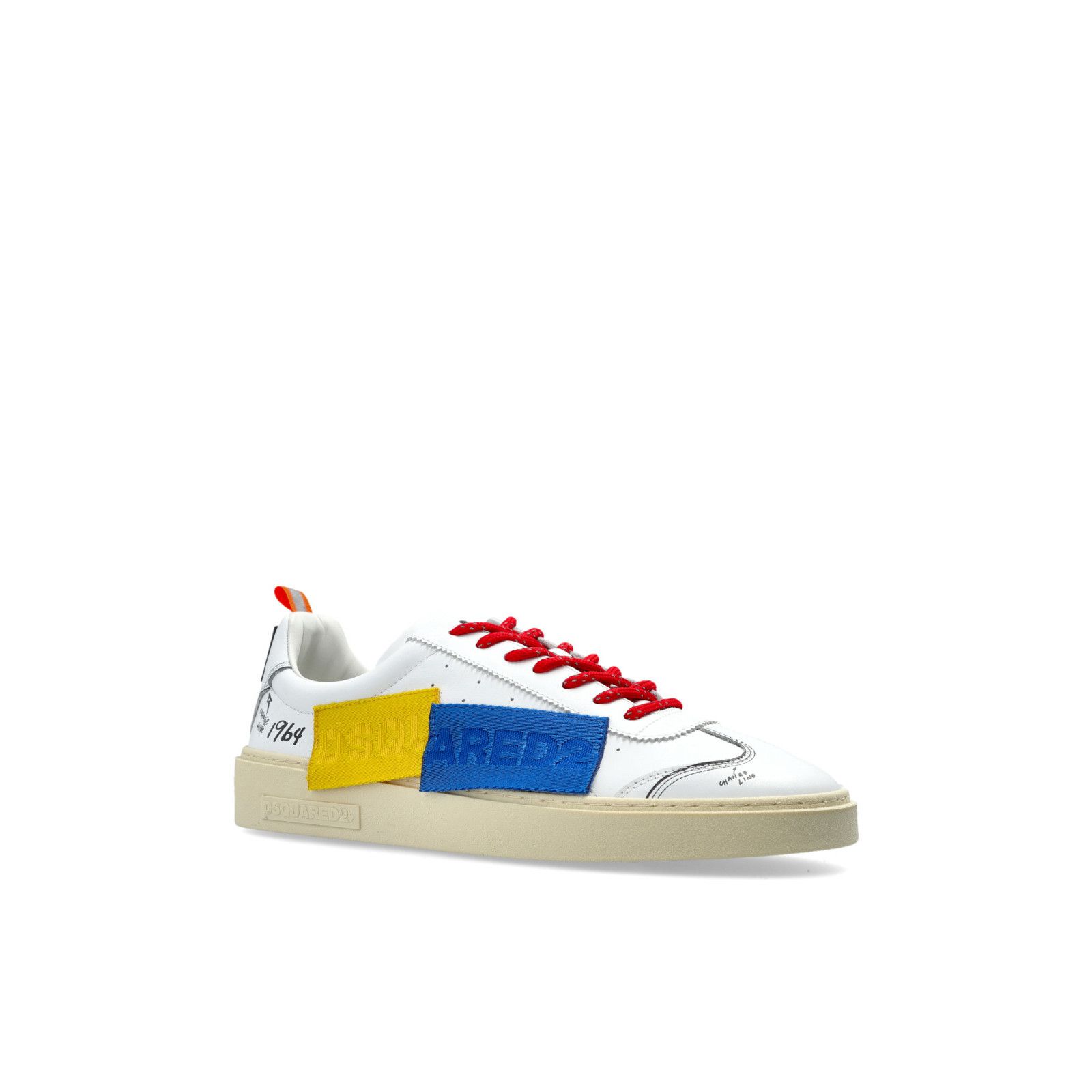 Dsquared2 DSQUARED2 Rider White Leather Sneakers New And Authentic (Me Size US 12 / EU 45 - 2 Thumbnail