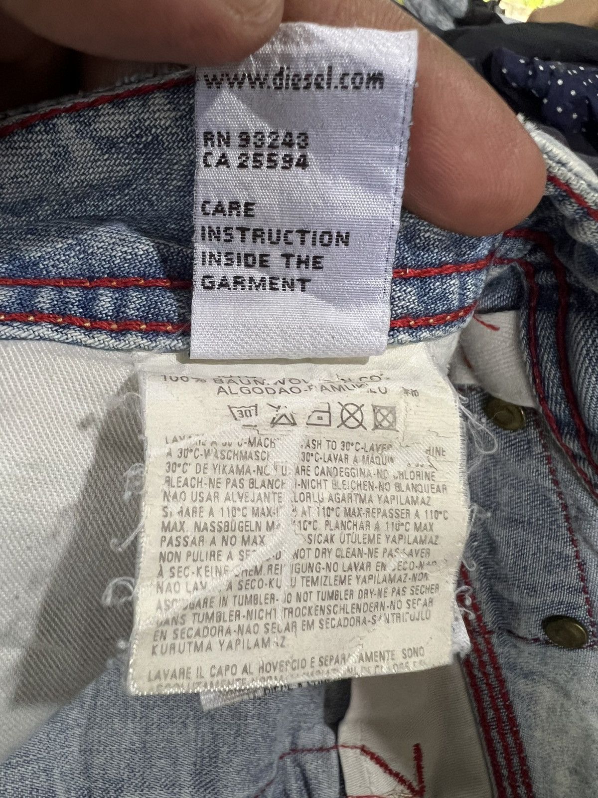 Diesel 🔥Vintage Diesel Industry Made in Italy Distressed Denim Size US 31 - 17 Thumbnail