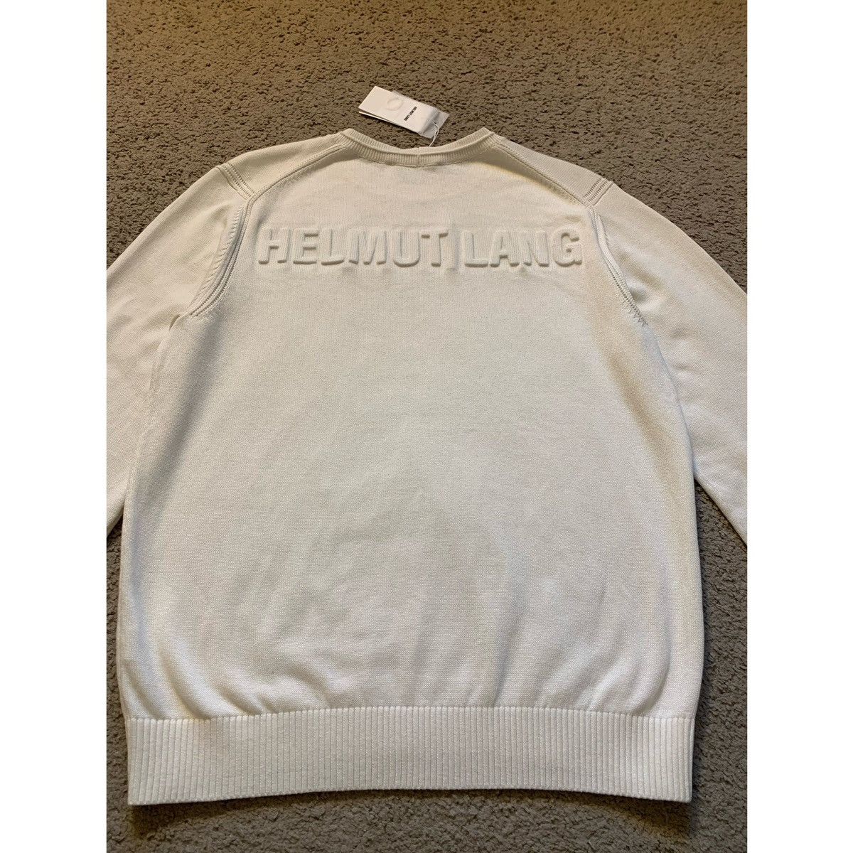 Helmut Lang HELMUT LANG LOGO CREW KNIT Size US L / EU 52-54 / 3 - 13 Thumbnail