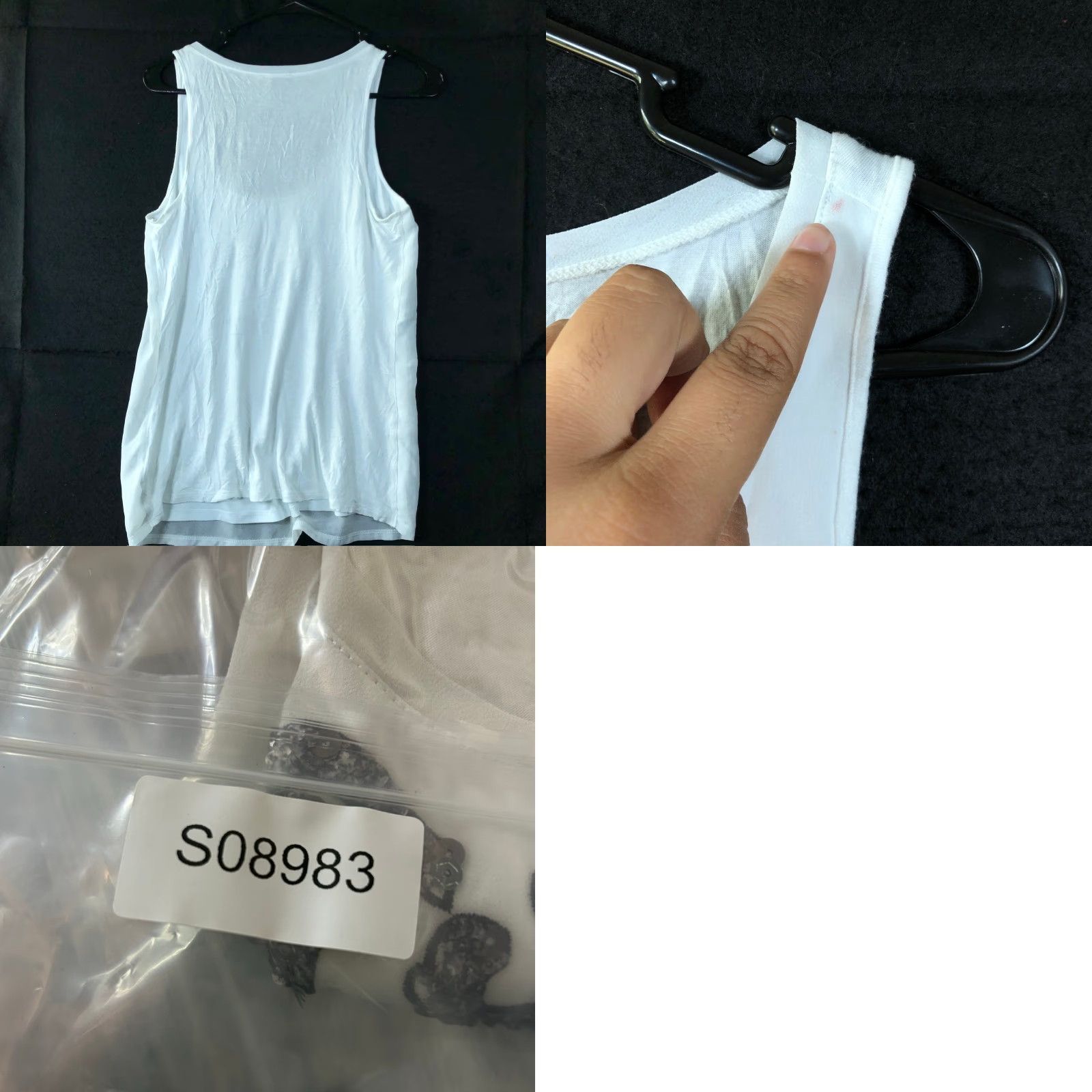 Express Express Womens Tank White Embroider Sequin Scoop Neck Lined Small Size S / US 4 / IT 40 - 8 Thumbnail