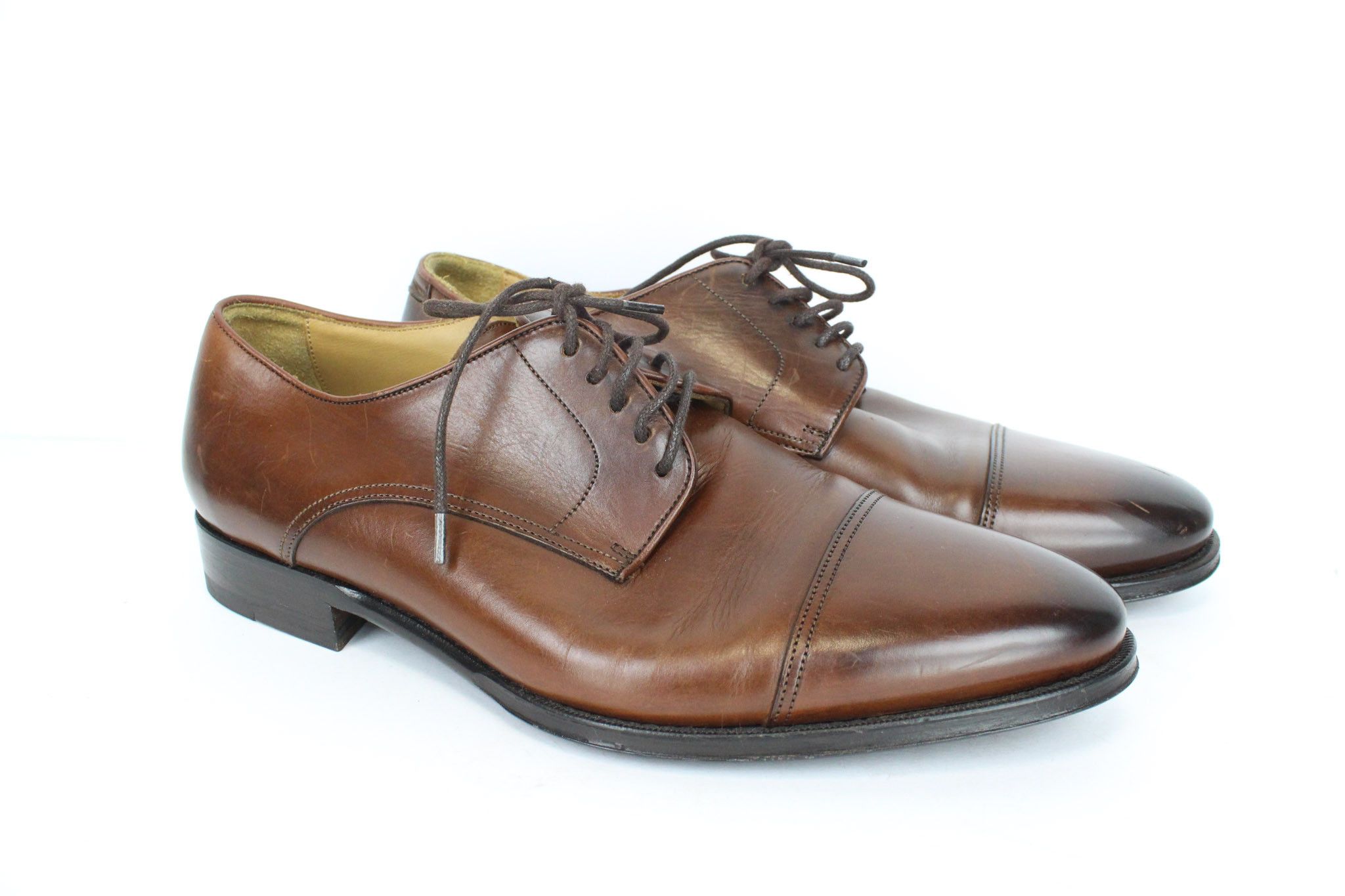 Suitsupply EU40 Mid-Brown Leather Derby Shoes 67798 Size US 7 / EU 40 - 1 Thumbnail