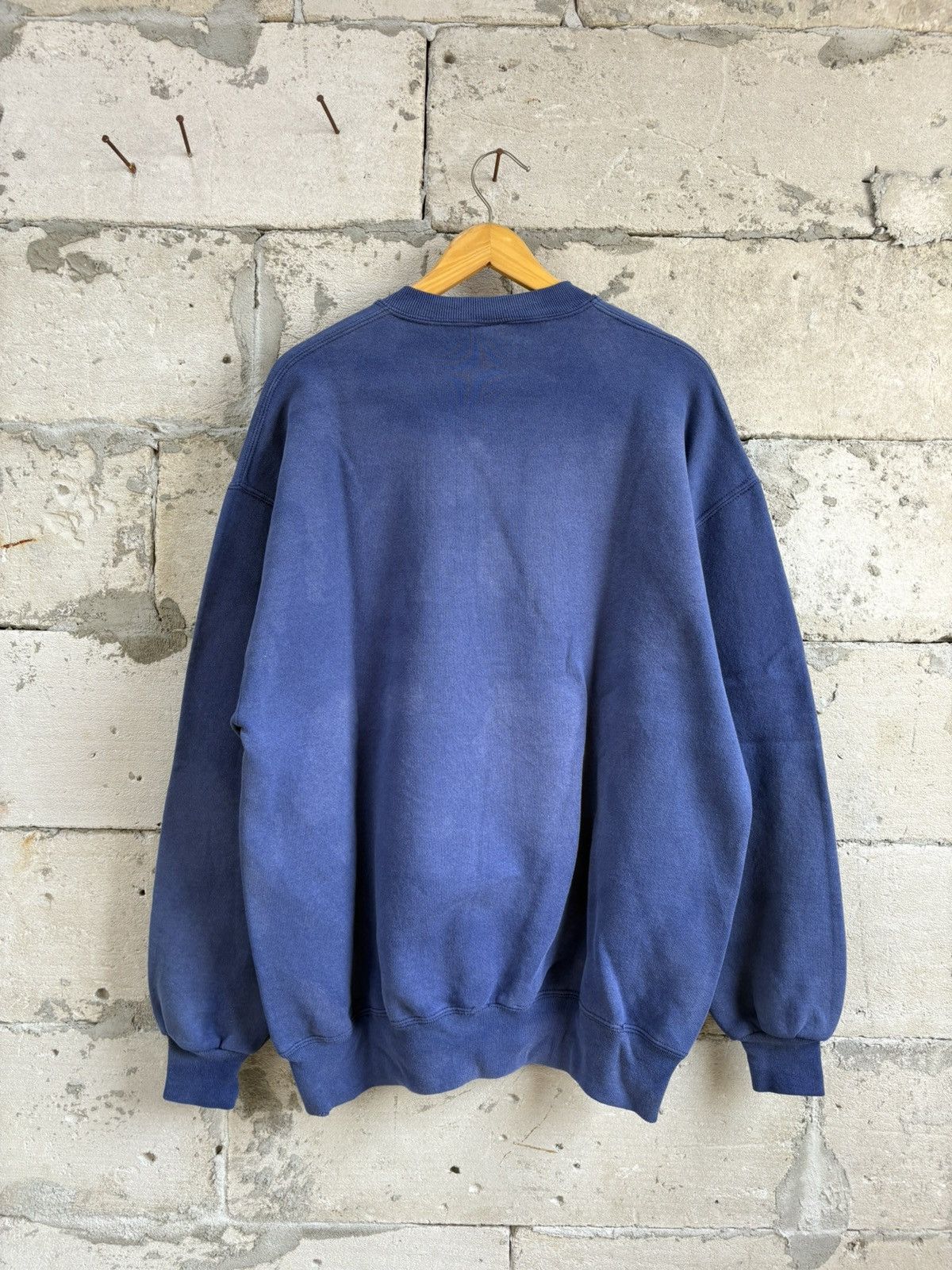 Vintage Blue Faded Aphex Twin Russell Sweatshirt Size US XL / EU 56 / 4 - 2 Thumbnail