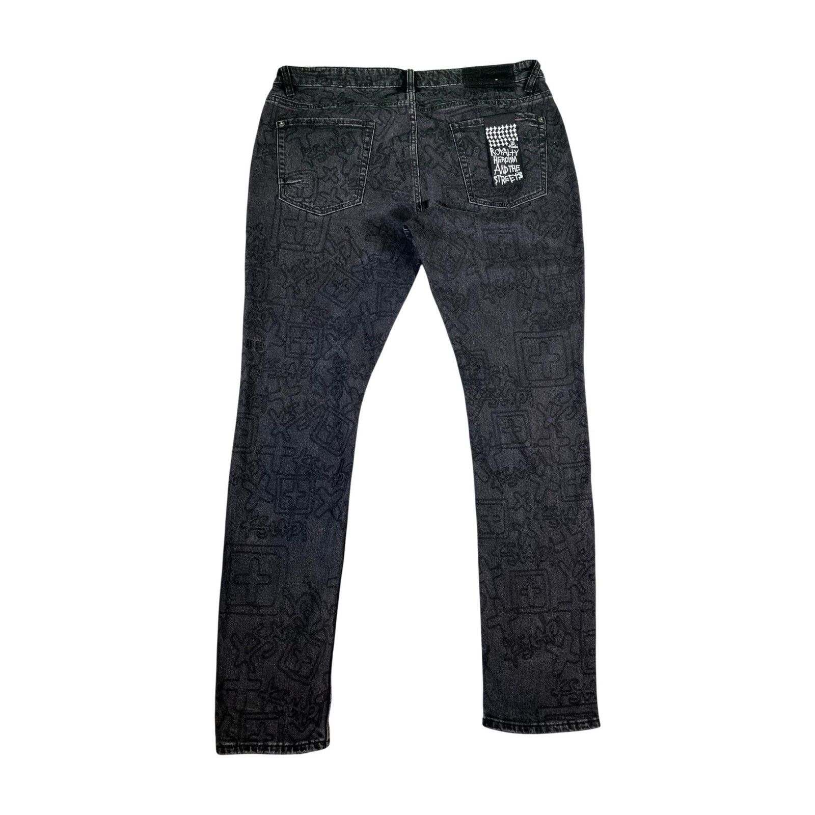 Ksubi Ksubi "All Over Logo" Black Jeans Size US 38 / EU 54 - 2 Thumbnail