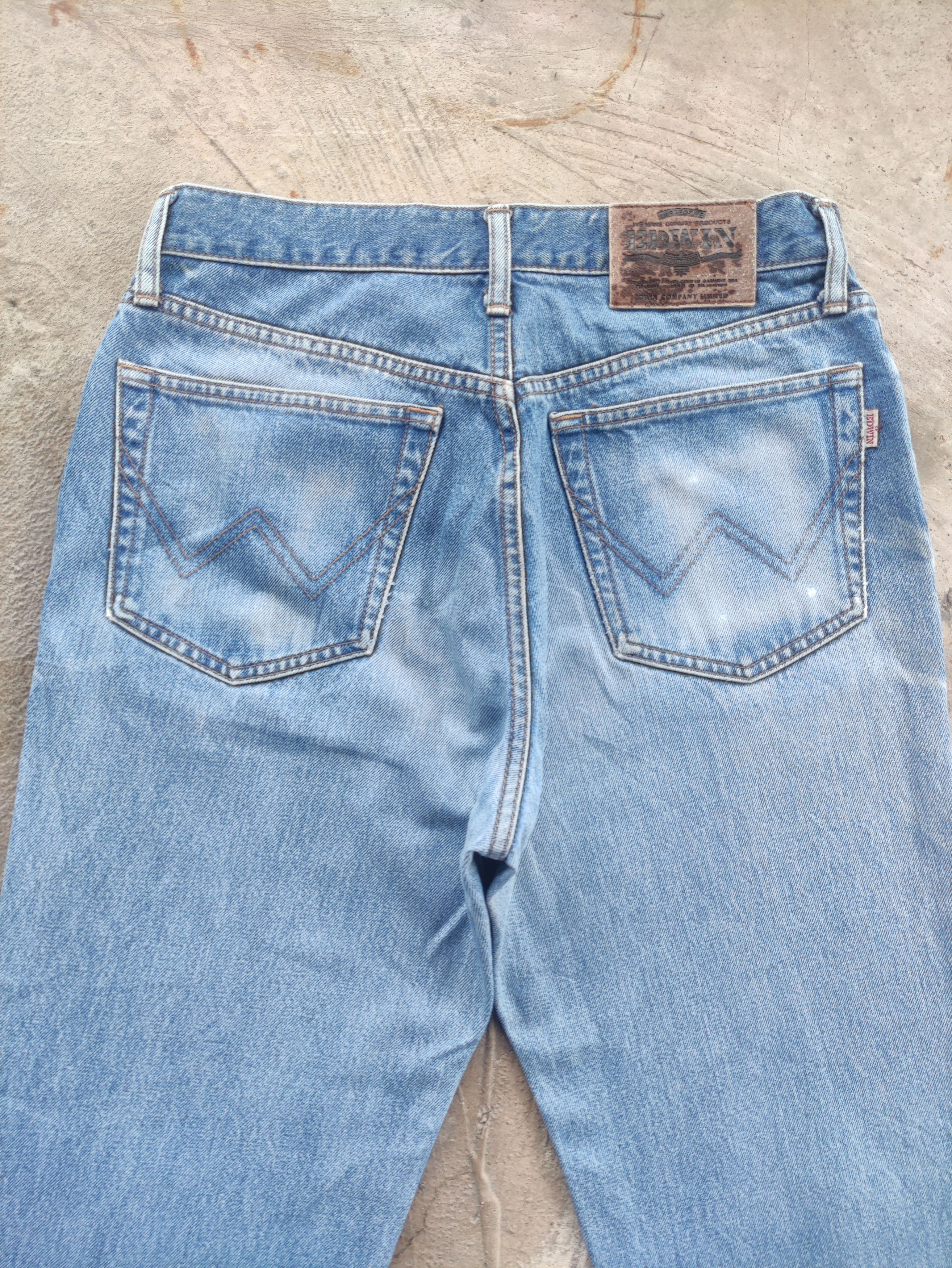 Edwin Vintage Edwin Jean Distressed Faded Denim Pants Size US 31 - 10 Thumbnail