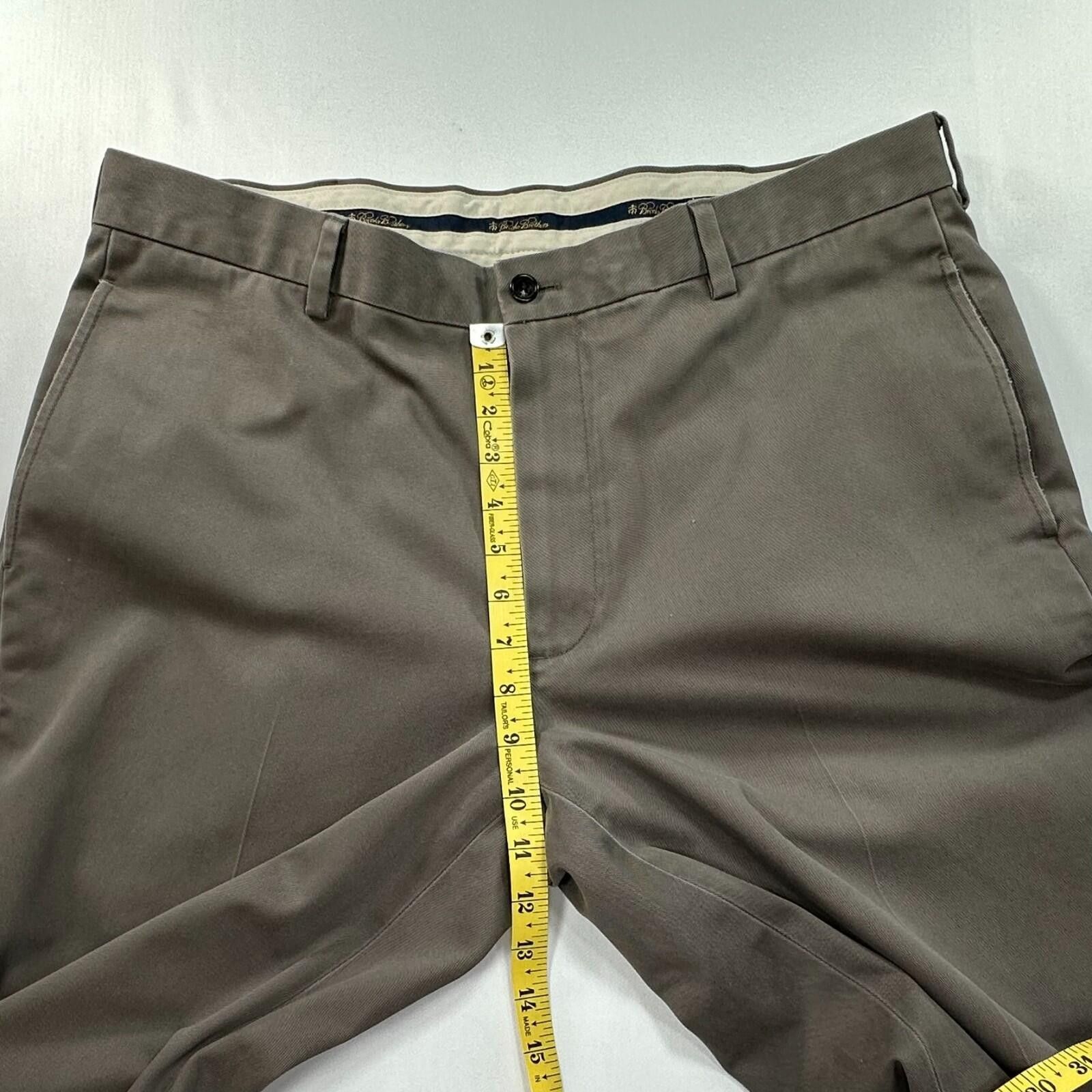 Brooks Brothers Brooks Bros Advantage Clark Cotton Chinos Green Mens 37/30 Size US 37 - 4 Thumbnail