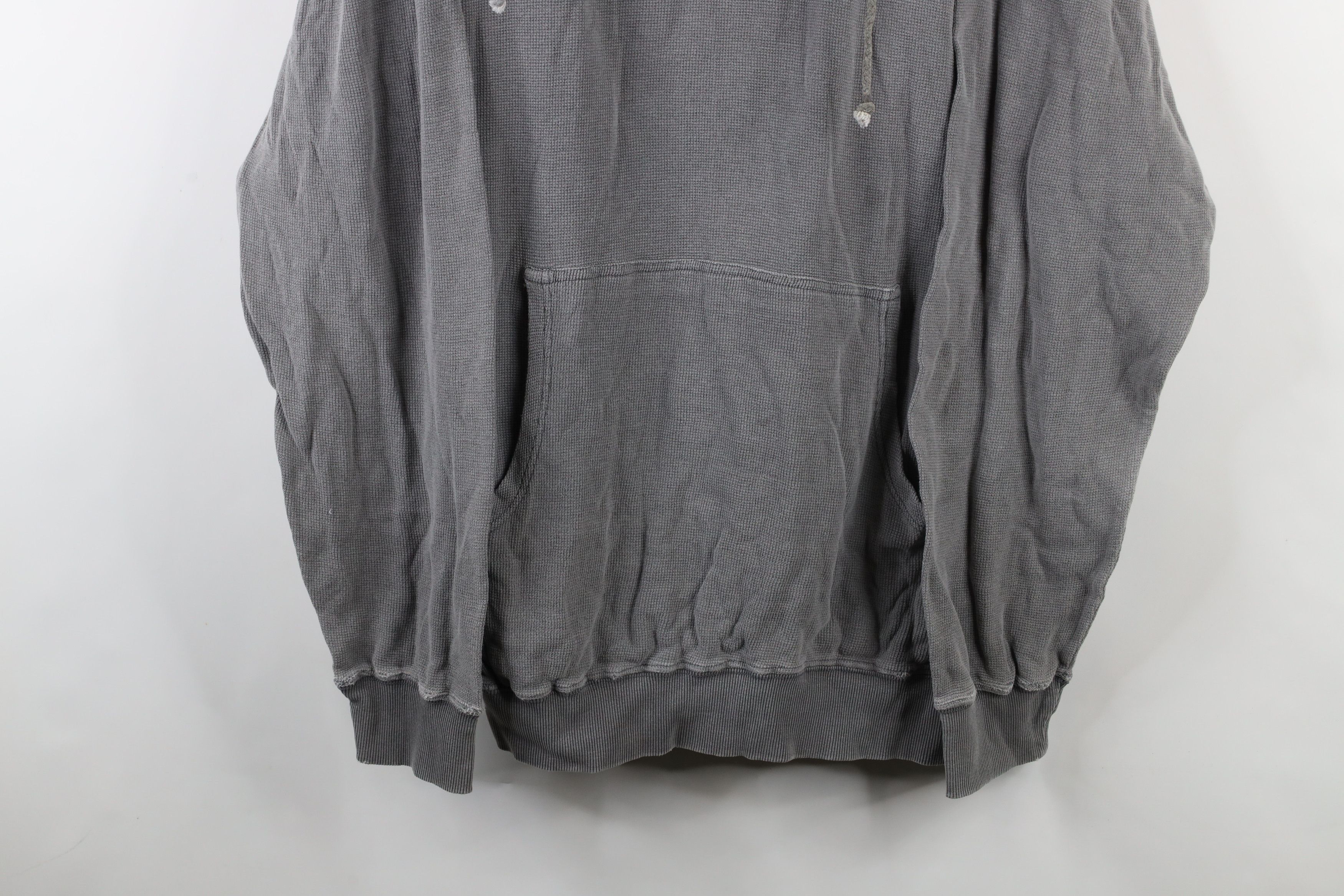 Vintage Vintage 90s Waffle Knit Ohio State University Hoodie Gray Size US L / EU 52-54 / 3 - 3 Thumbnail