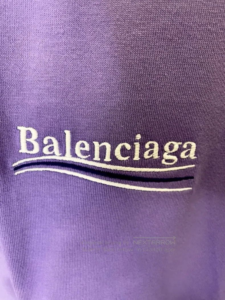 Balenciaga Balenciaga White Coke Embroidered Purple T-Shirt Size US XXS / EU 40 - 3 Thumbnail