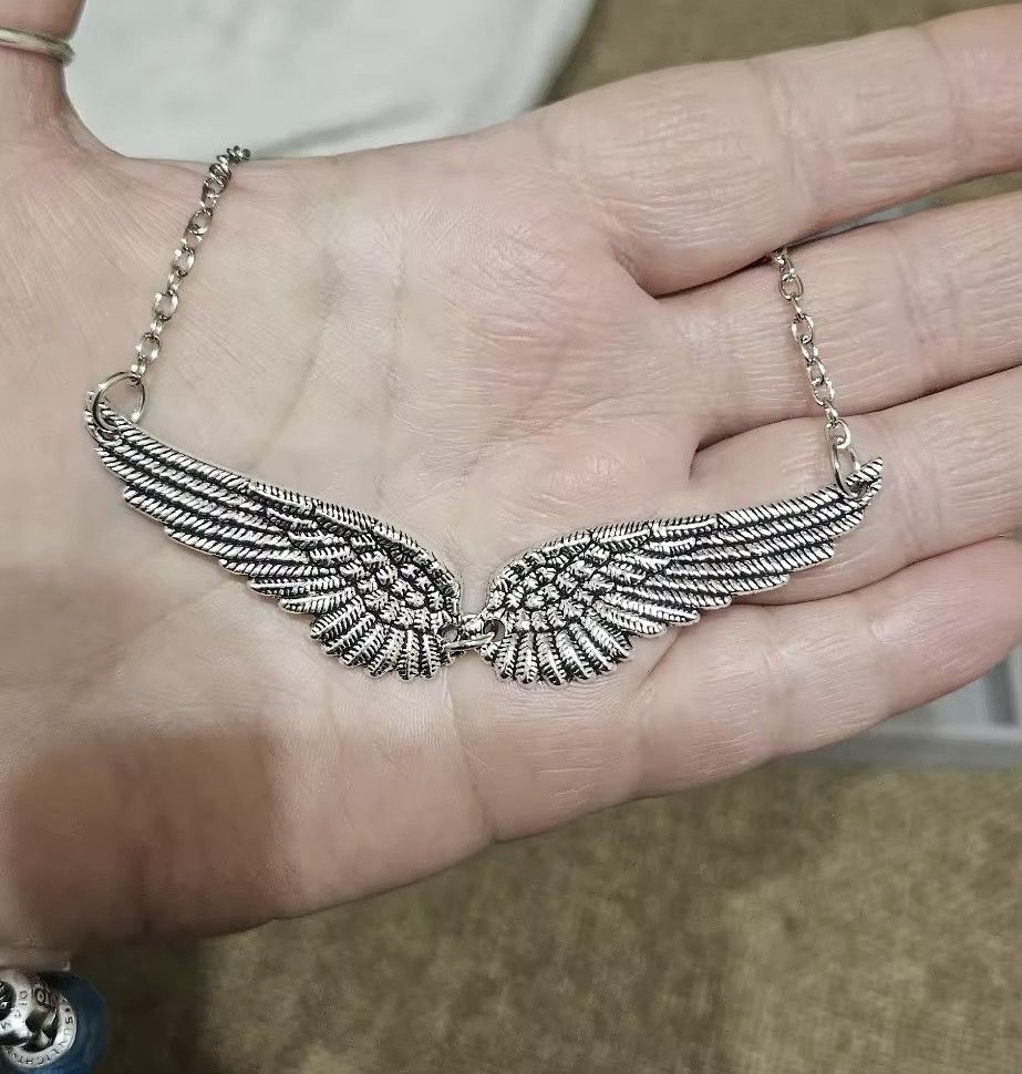 Vintage Vintage Angel Wings Pendant Necklace Size ONE SIZE - 4 Thumbnail