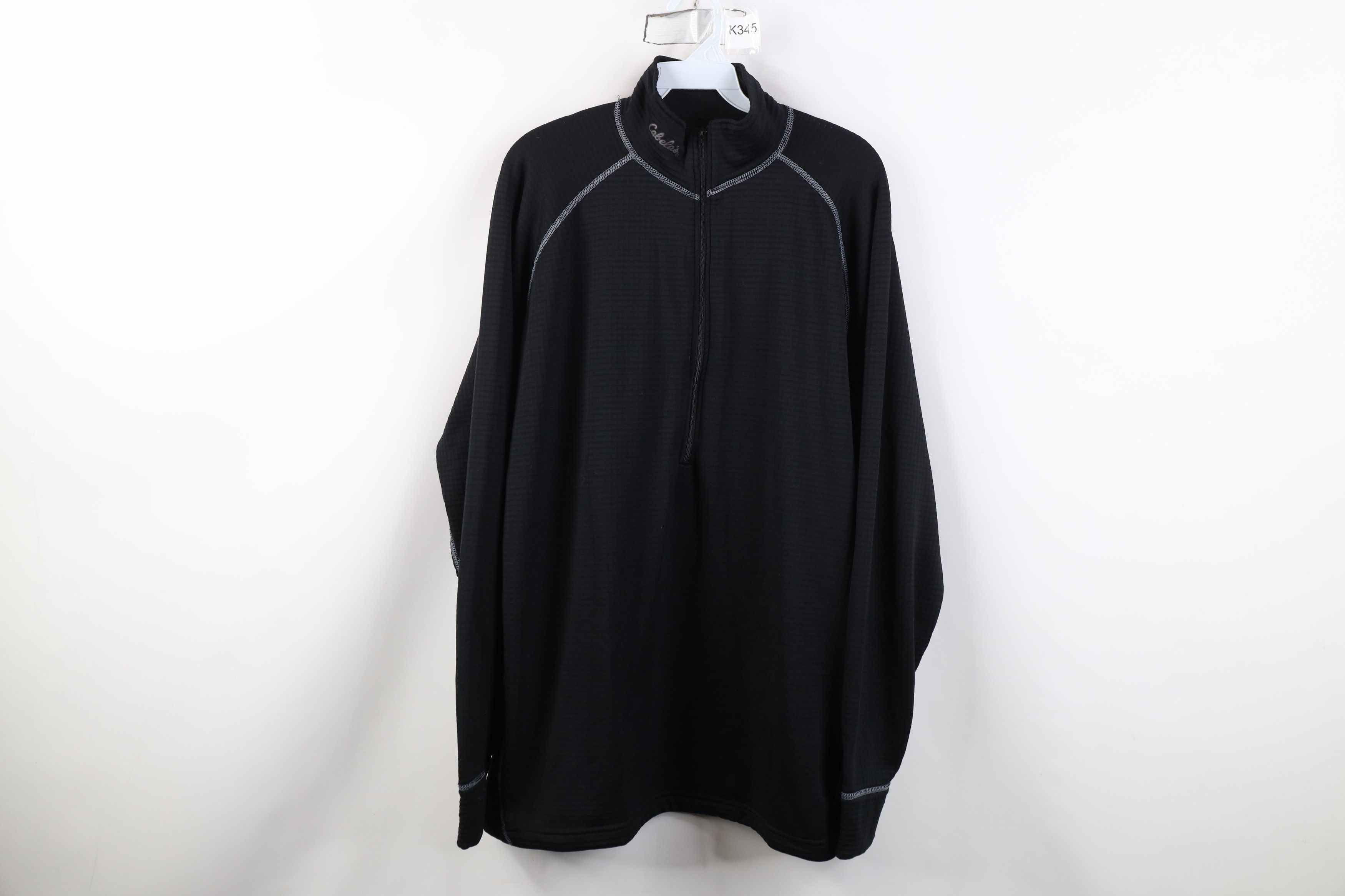 Cabelas Vintage Y2K Cabelas Thermal Lined Knit Half Zip Sweater Size US XXL / EU 58 / 5 - 1 Thumbnail