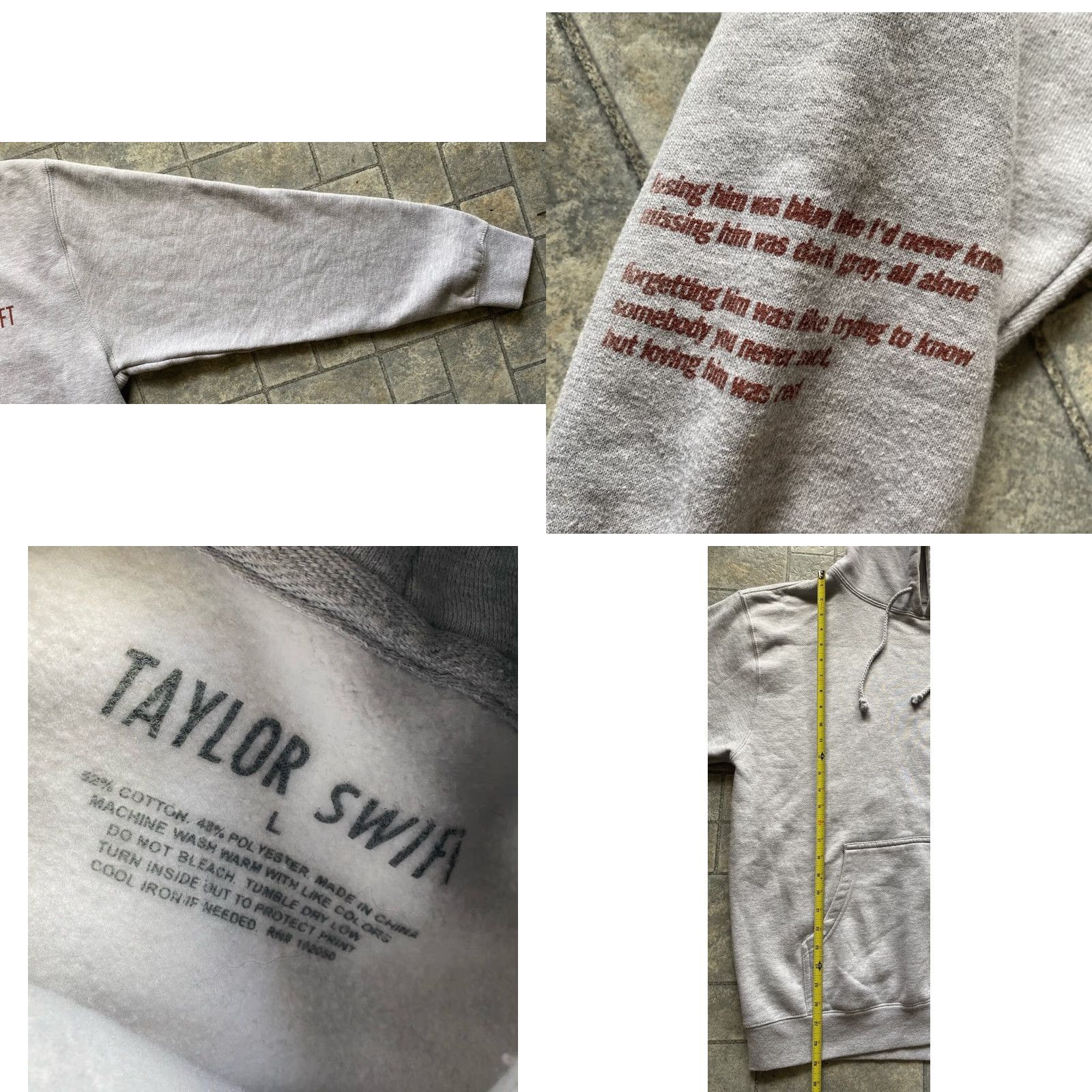 Vintage Taylor Swift Pullover Hoodie Men L Gray Taylor Swift Red Taylor’s Version Gray Mens Hoodies Size US L / EU 52-54 / 3 - 8 Thumbnail