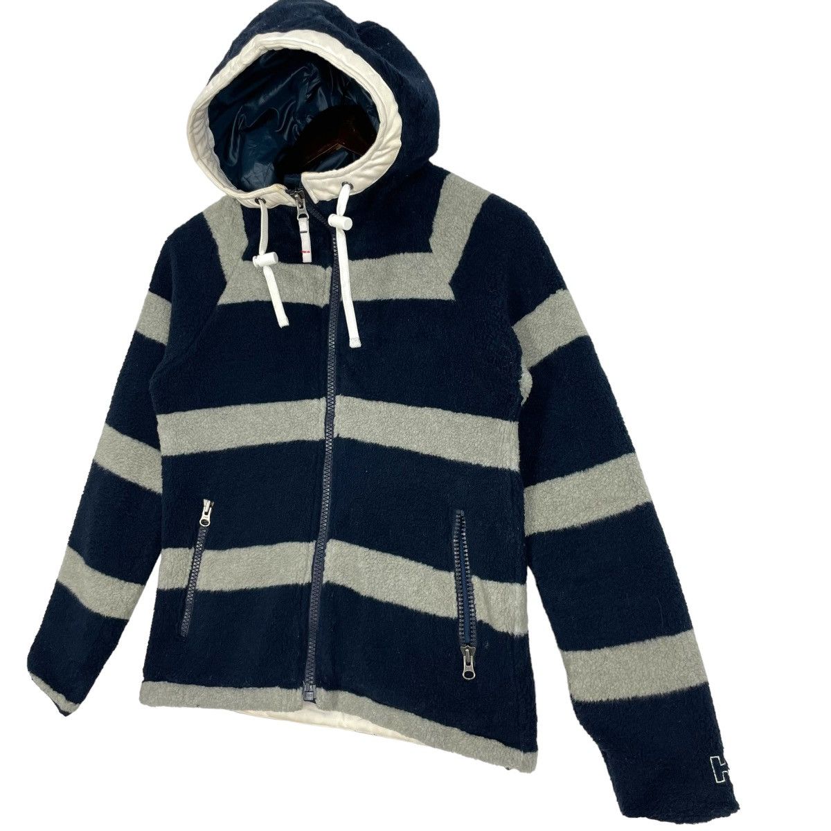 Helly Hansen Vintage Helly Hansen Fleece Jacket Hoodie Stripe Black Size US S / EU 44-46 / 1 - 6 Thumbnail