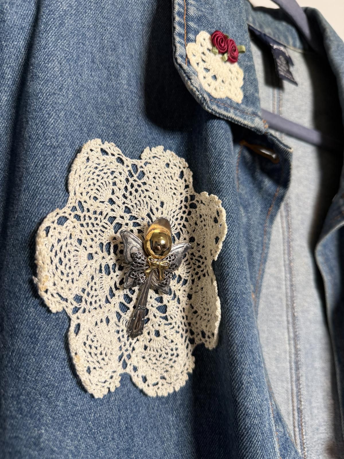 Marc Ecko Vintage Granola Women's Denim Hunter Jacket Size M / US 6-8 / IT 42-44 - 2 Thumbnail