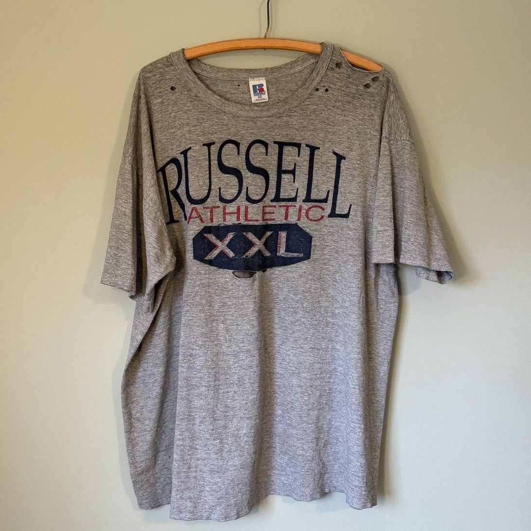 Vintage Thrashed Faded Distressed Russell Athletic Tee