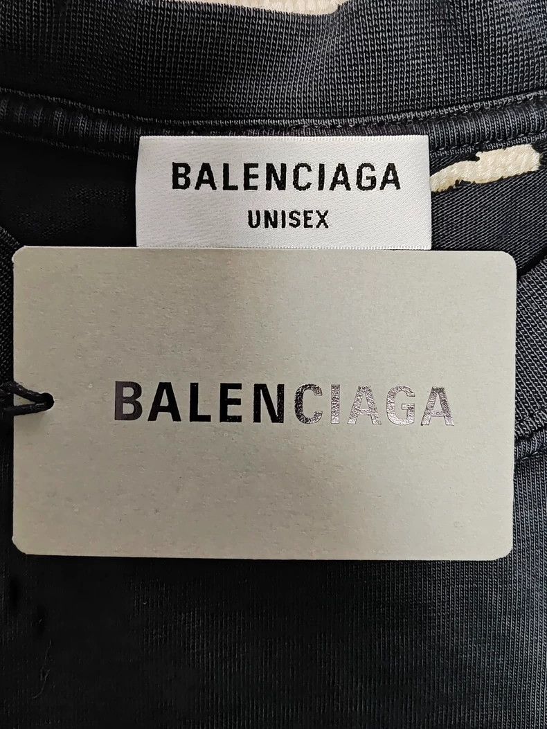 Balenciaga Balenciaga 22ss Maison Double B Scissors Print Cracked Worn Size US M / EU 48-50 / 2 - 5 Thumbnail