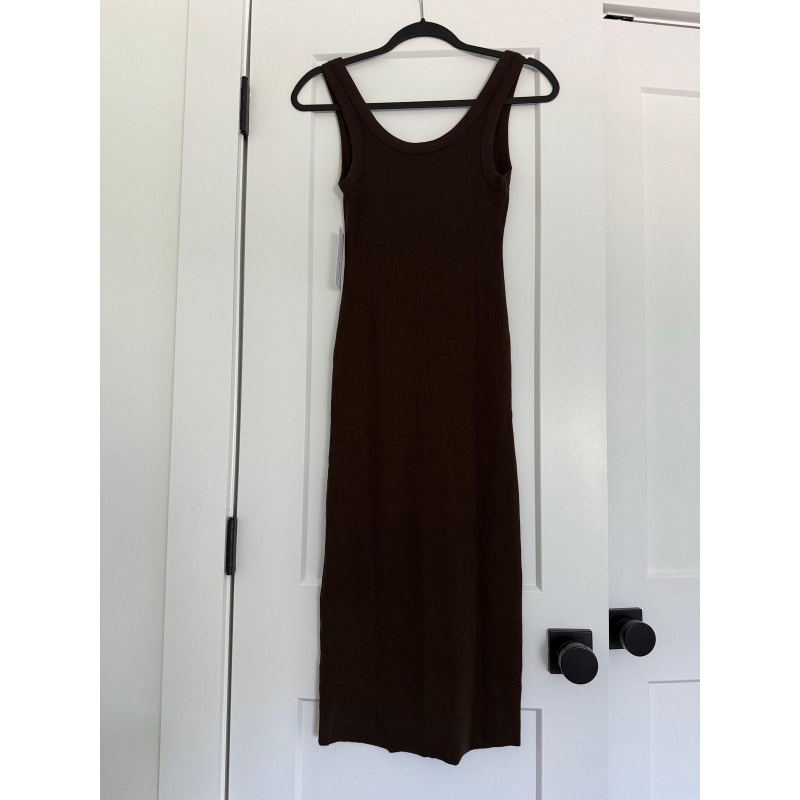 COTTONCITIZEN $185 New Cotton Citizen Verona Midi Dress - Espresso - XS Size XS / US 0-2 / IT 36-38 - 6 Thumbnail