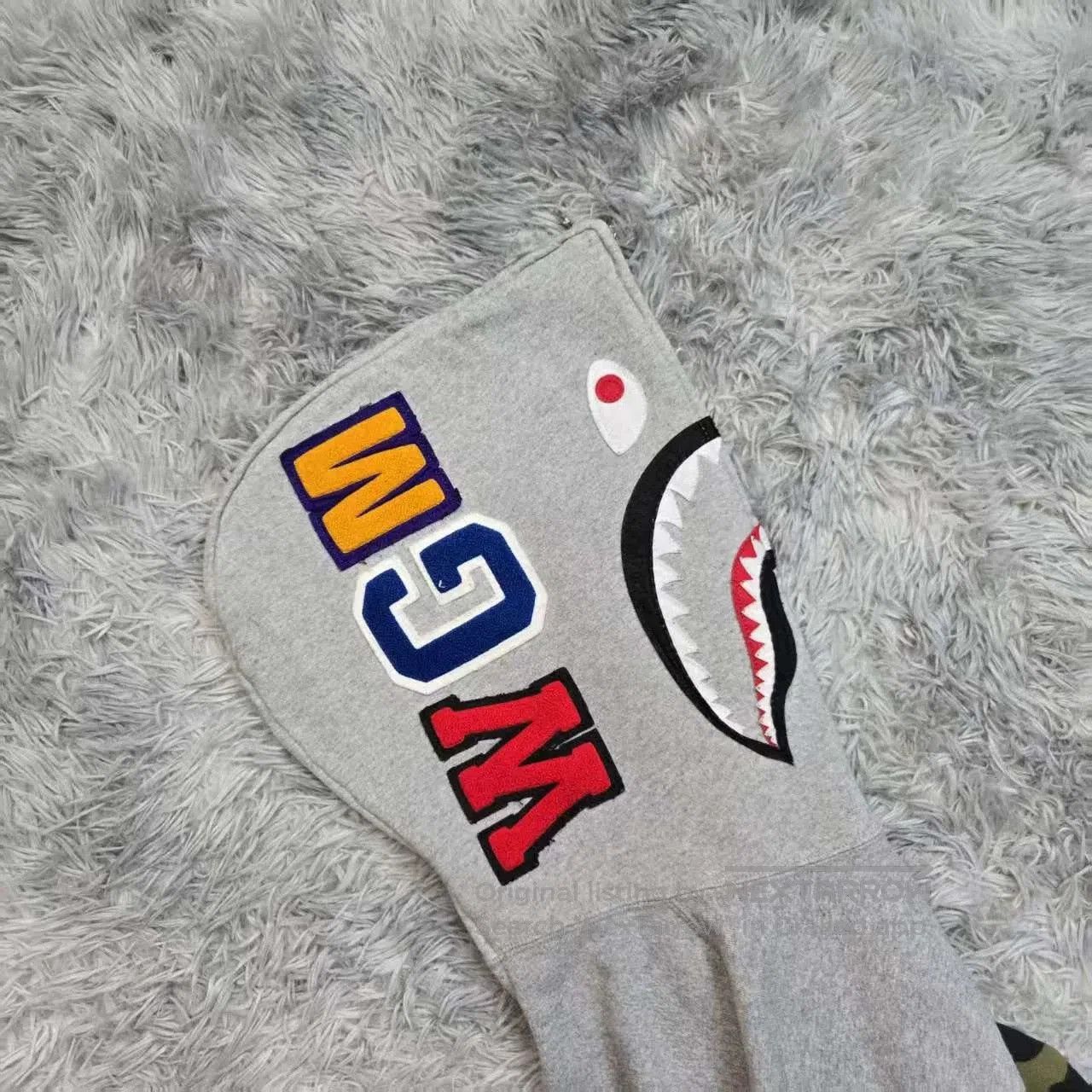 Bape bape gray green camo shark zip hoodie. Size US L / EU 52-54 / 3 - 4 Thumbnail