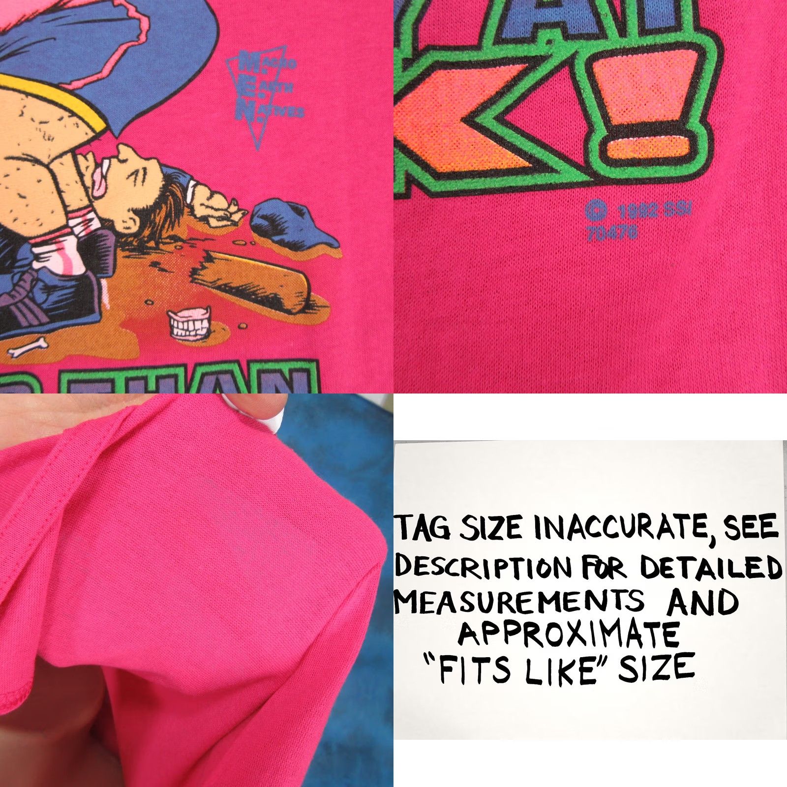 Vintage VINTAGE Nike Shirt Adult L Pink 80s 90s NOS DEADSTOCK Unbranded Cotton Tank Top T-Shirt Loose Fit Mens Size US L / EU 52-54 / 3 - 8 Thumbnail