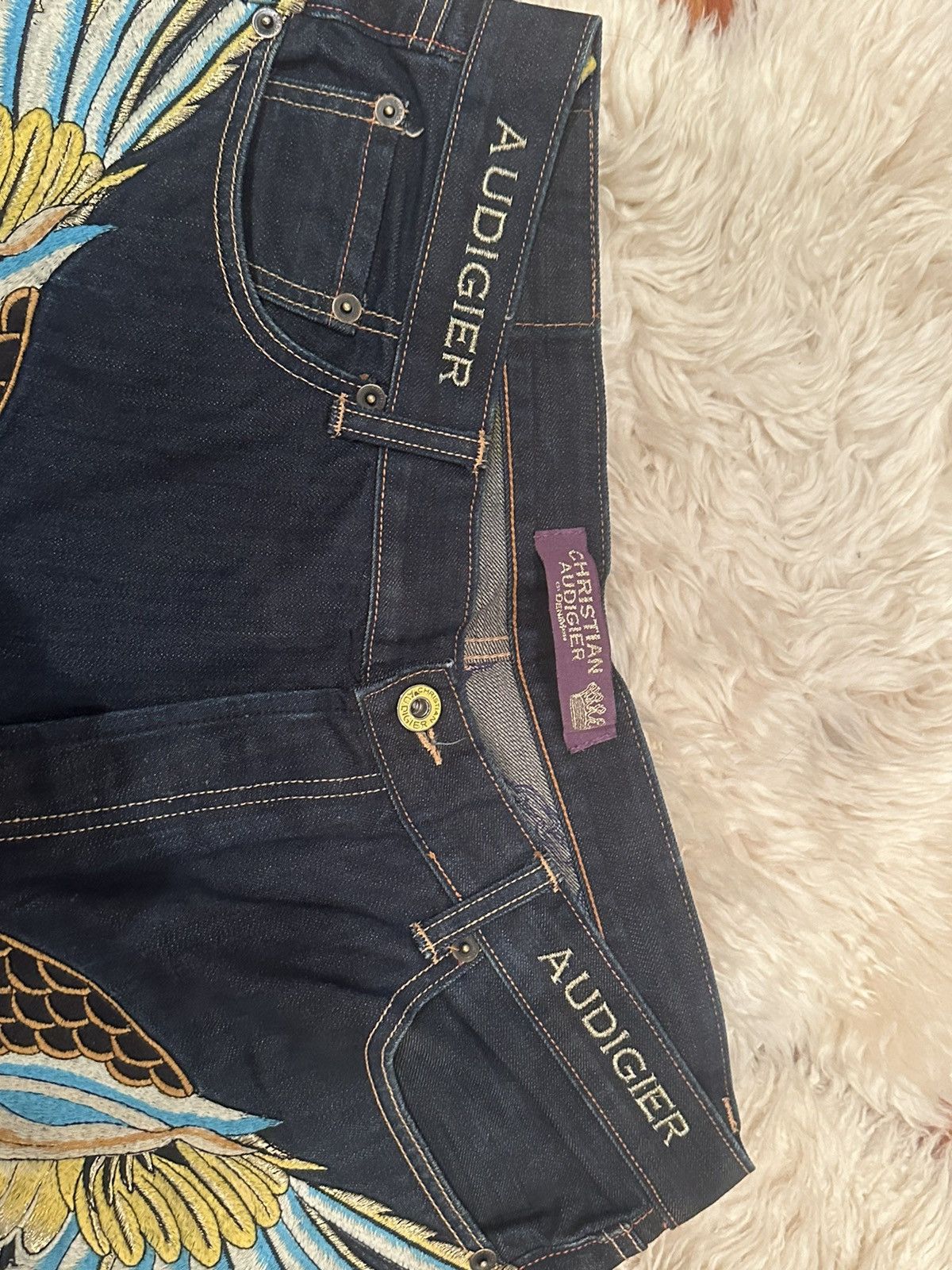 Ed Hardy × Japanese Brand × Vintage Insane rare Ed Hardy embroidery pants Size US 40 / EU 56 - 5 Thumbnail