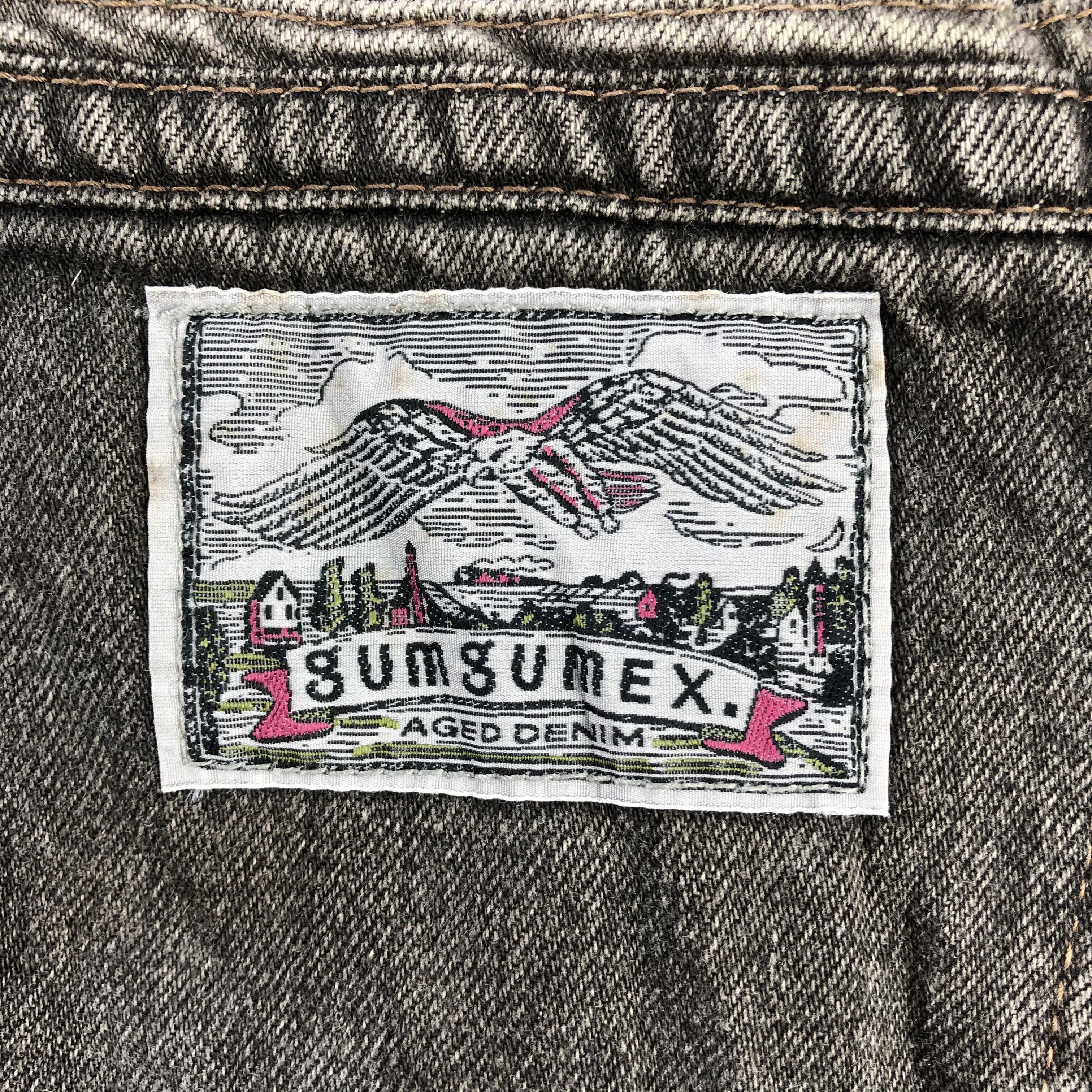 Japanese Brand Vintage Gum Gumex Jeans Faded Black Denim KJ1397 Size US 30 / EU 46 - 6 Thumbnail