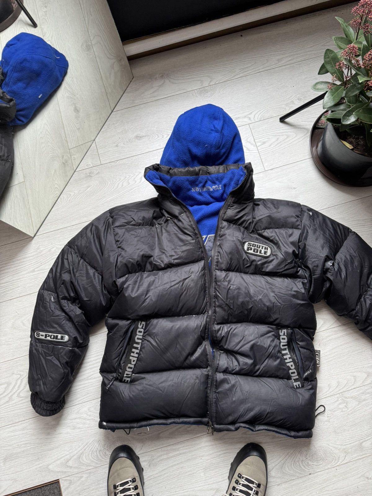 Japanese Brand Rare 4XL Southpole Reversible Puffer Down Jacket Size US XXL / EU 58 / 5 - 15 Thumbnail