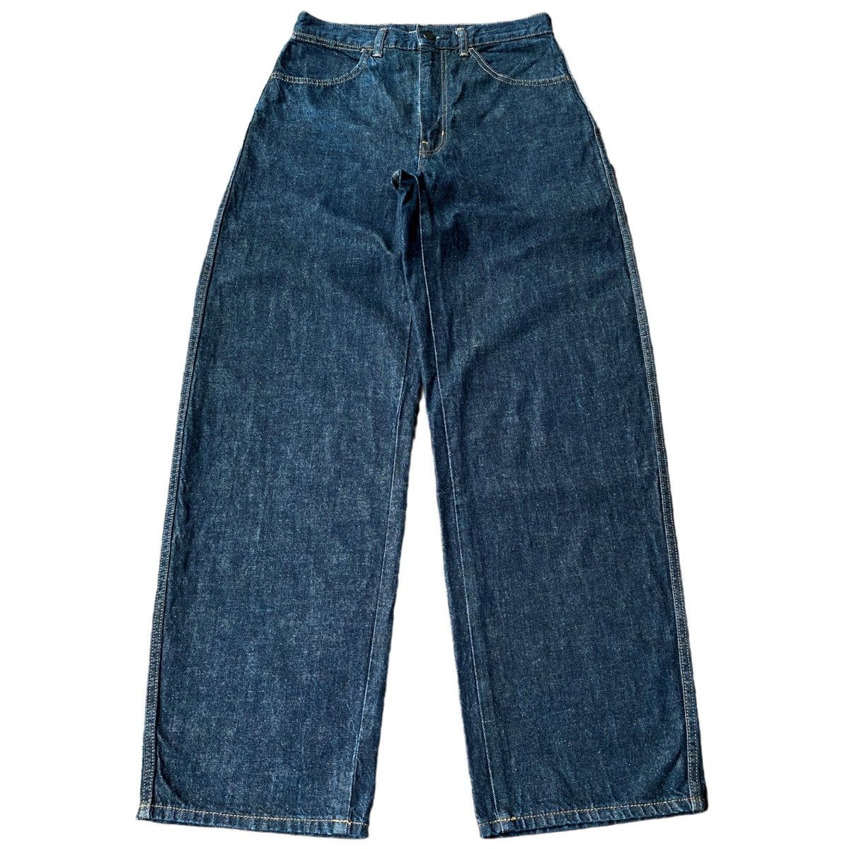 Christophe Lemaire Lemaire Uniqlo U Denim Wide Leg Baggy Jeans Size US 29 - 1 Thumbnail
