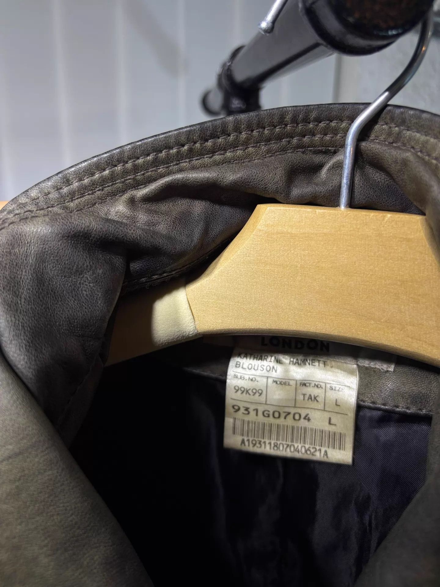 Katharine Hamnett London Katharine Hamnett 00s Tobacco 4-Pkt Epau LeatherJkt L Size US L / EU 52-54 / 3 - 7 Thumbnail
