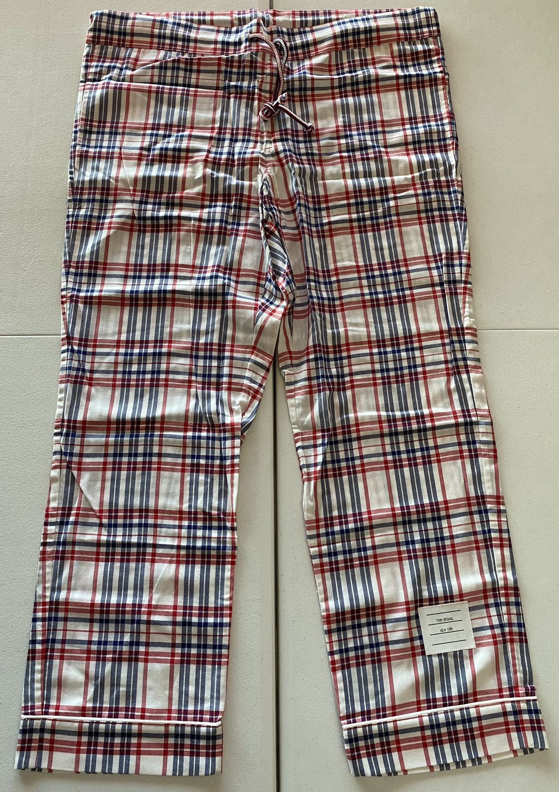 Thom Browne Thom Browne r/w/b xtreme flannel check pajama bottom 1 NWT Size US 35 - 2 Thumbnail