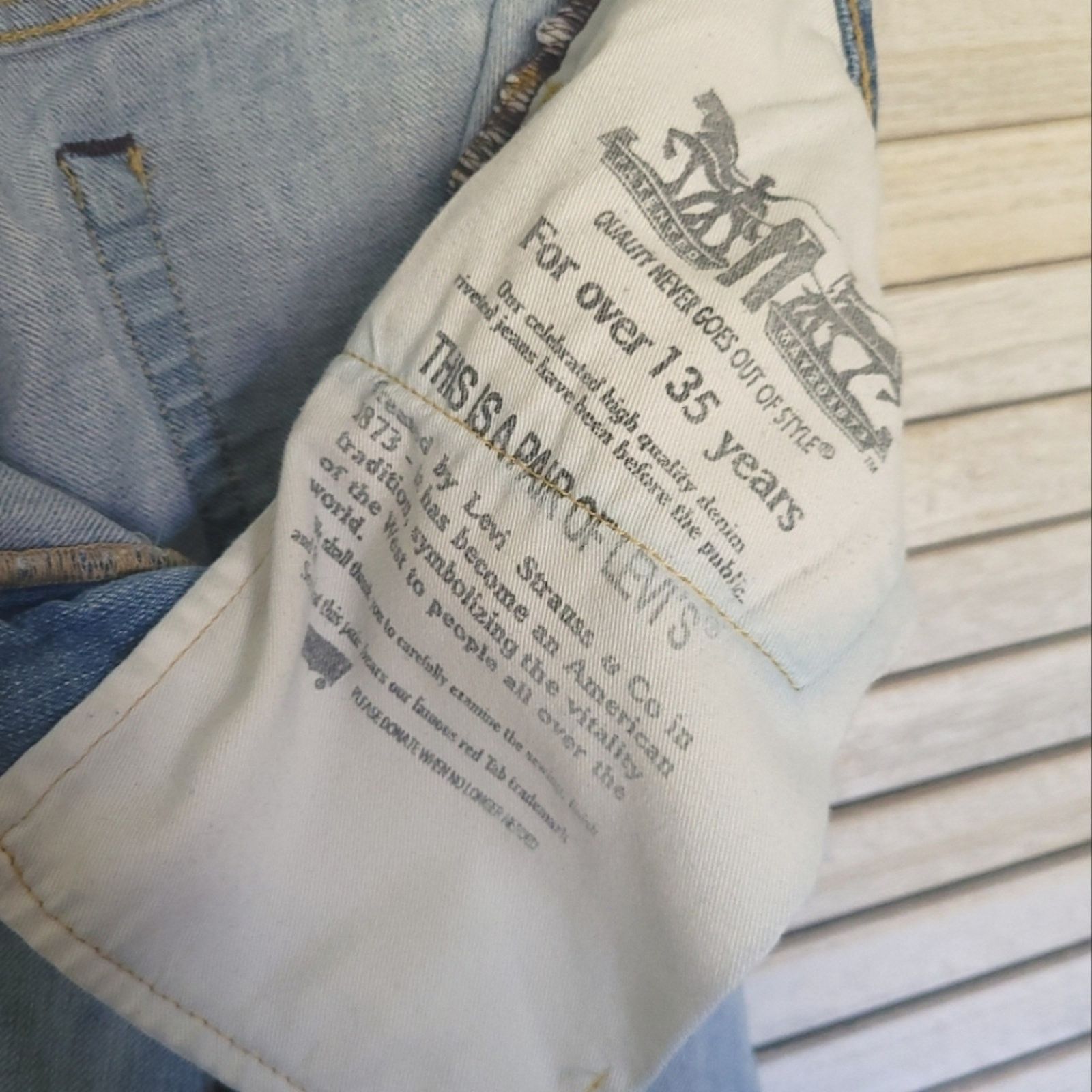 Levi's Levi's 510 Womens Size 29x30 Frayed Hems Light Blue Jeans 29 Size 29" - 4 Thumbnail