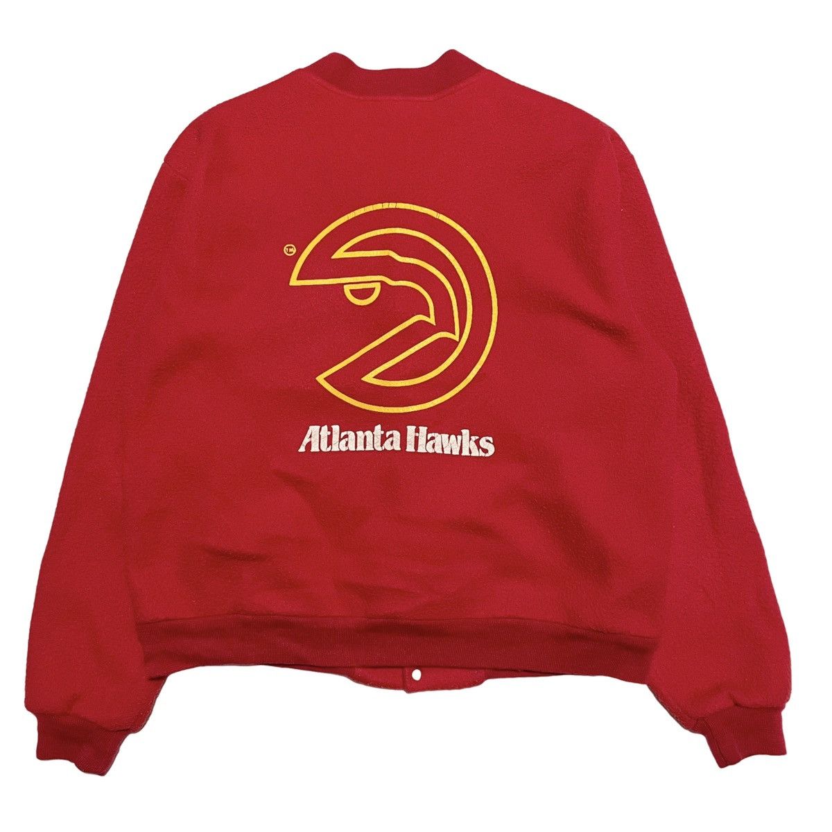 image of Vintage Atlanta Hawks Jacket in Red, Men's (Size Large)