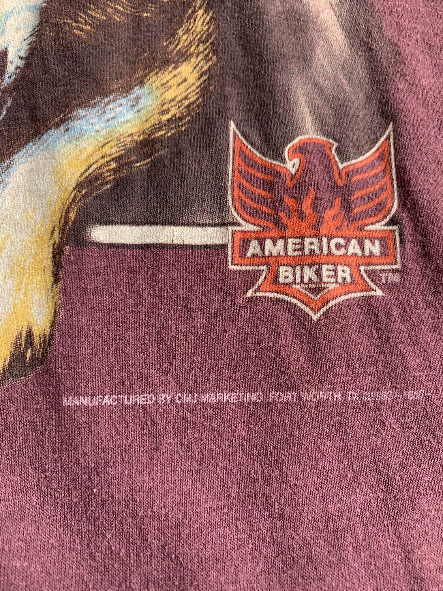 Harley Davidson 💎 Vintage 3D Emblem 1993 American Biker Tee Size US XL / EU 56 / 4 - 4 Thumbnail