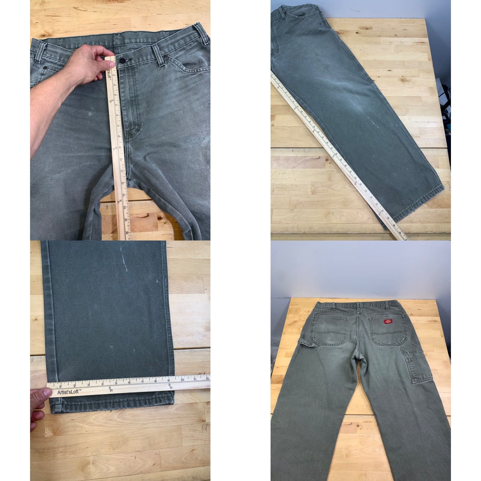 Dickies VINTAGE Dickies Jeans Men 36x30 Denim Blue 5-Pocket Logo Cotton Straight Workwear 12993 Size US 36 / EU 52 - 8 Thumbnail