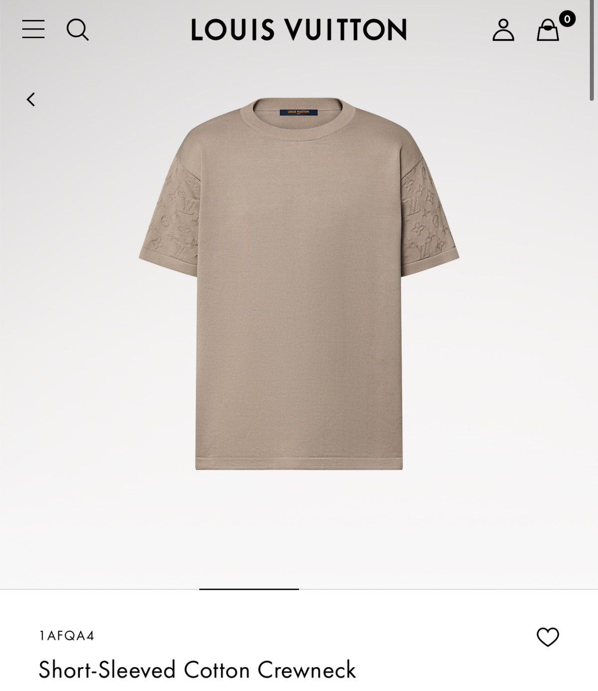 Louis Vuitton Louis Vuitton beige monogram jacquard sleeve t shirt M Size US M / EU 48-50 / 2 - 1 Thumbnail