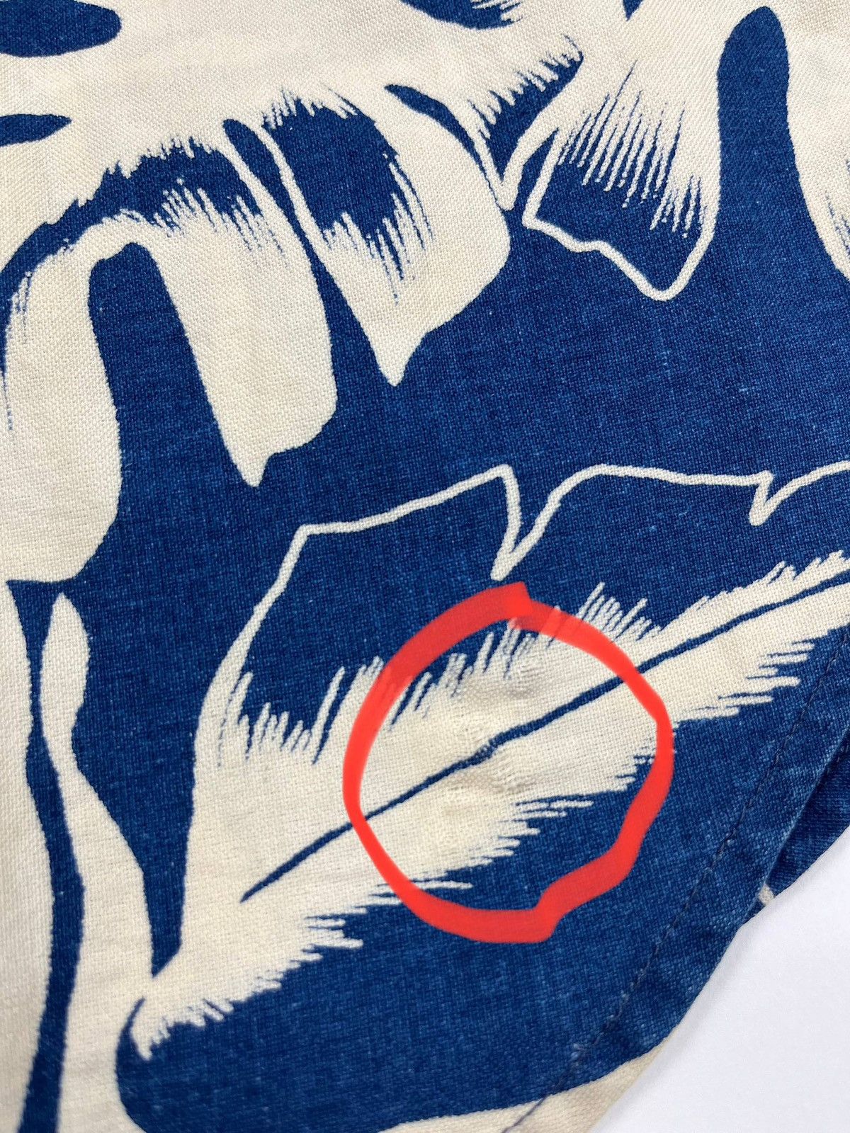 Our Legacy Our Legacy 1980-81 Indigo Tropical Leaf Shirt Size US S / EU 44-46 / 1 - 7 Thumbnail