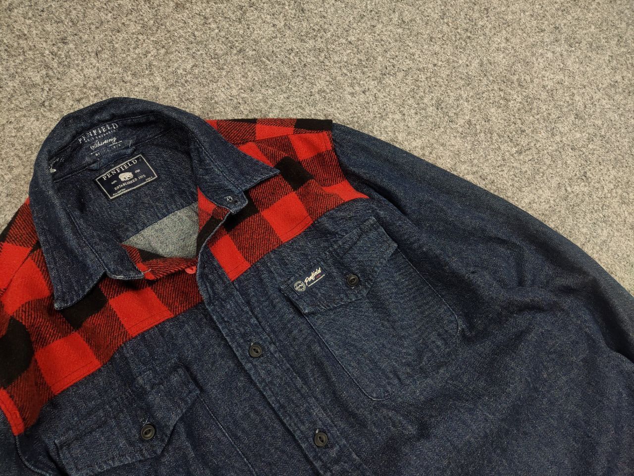 Penfield Penfield Hudson laundry Denim Check shirt USA Style Size US S / EU 44-46 / 1 - 7 Thumbnail