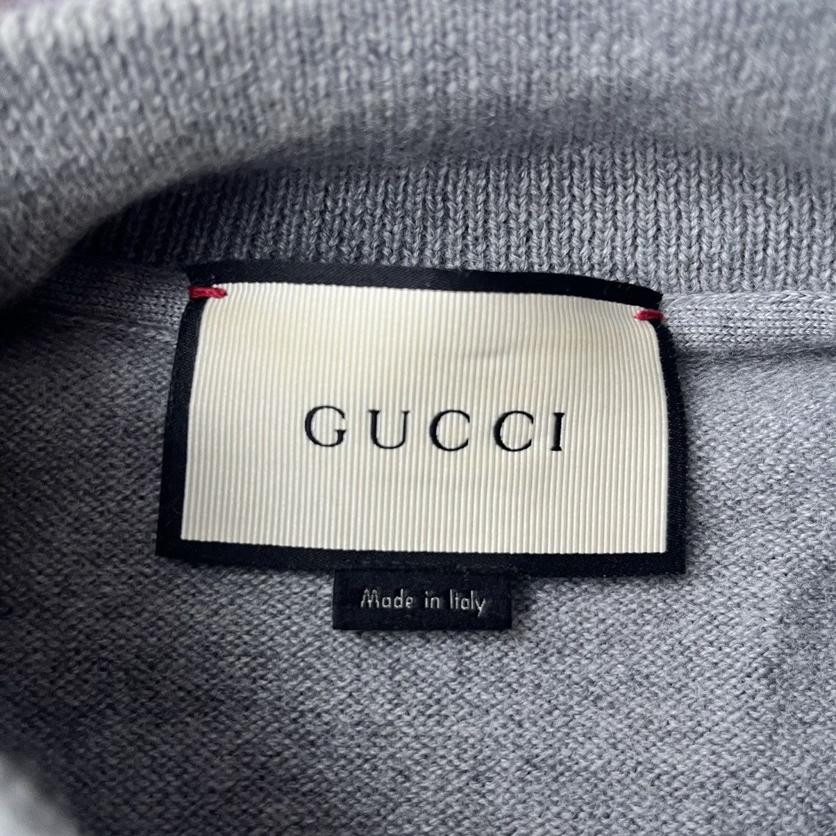 Gucci Gucci zip-up grey wool sweater made in Italy Size US XL / EU 56 / 4 - 4 Thumbnail