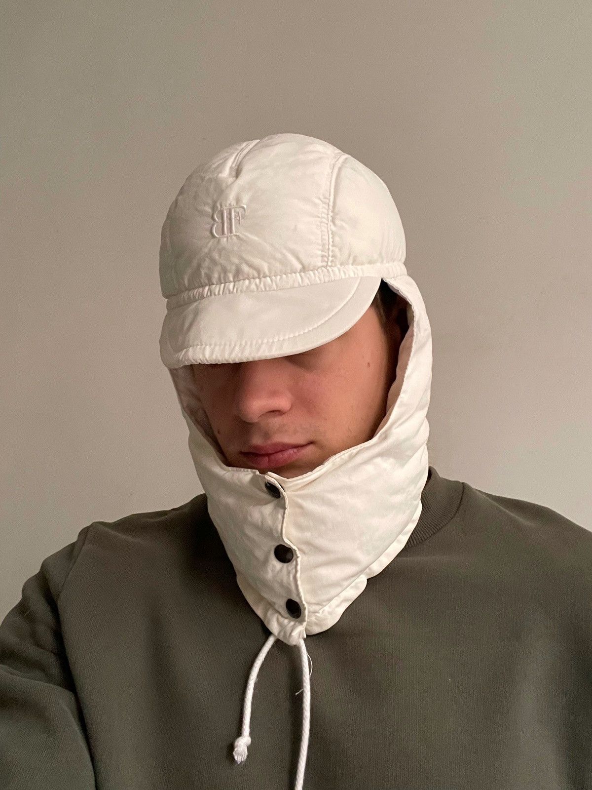 Japanese Brand Vintage BF down puffer hat/mask Japanese style Size ONE SIZE - 3 Thumbnail