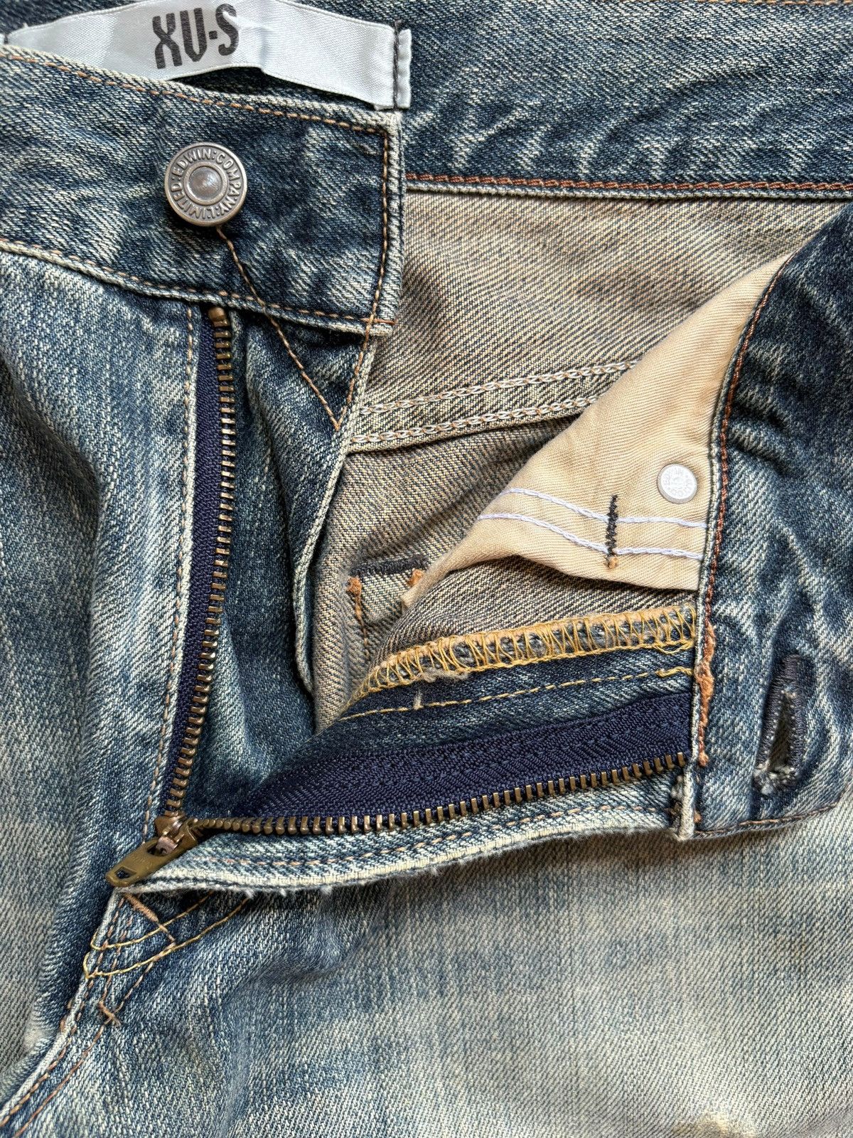 Edwin × Japanese Brand Exclusive Vintage Japanese Edwin Mud Wash Baggy Jeans Size US 30 / EU 46 - 9 Thumbnail