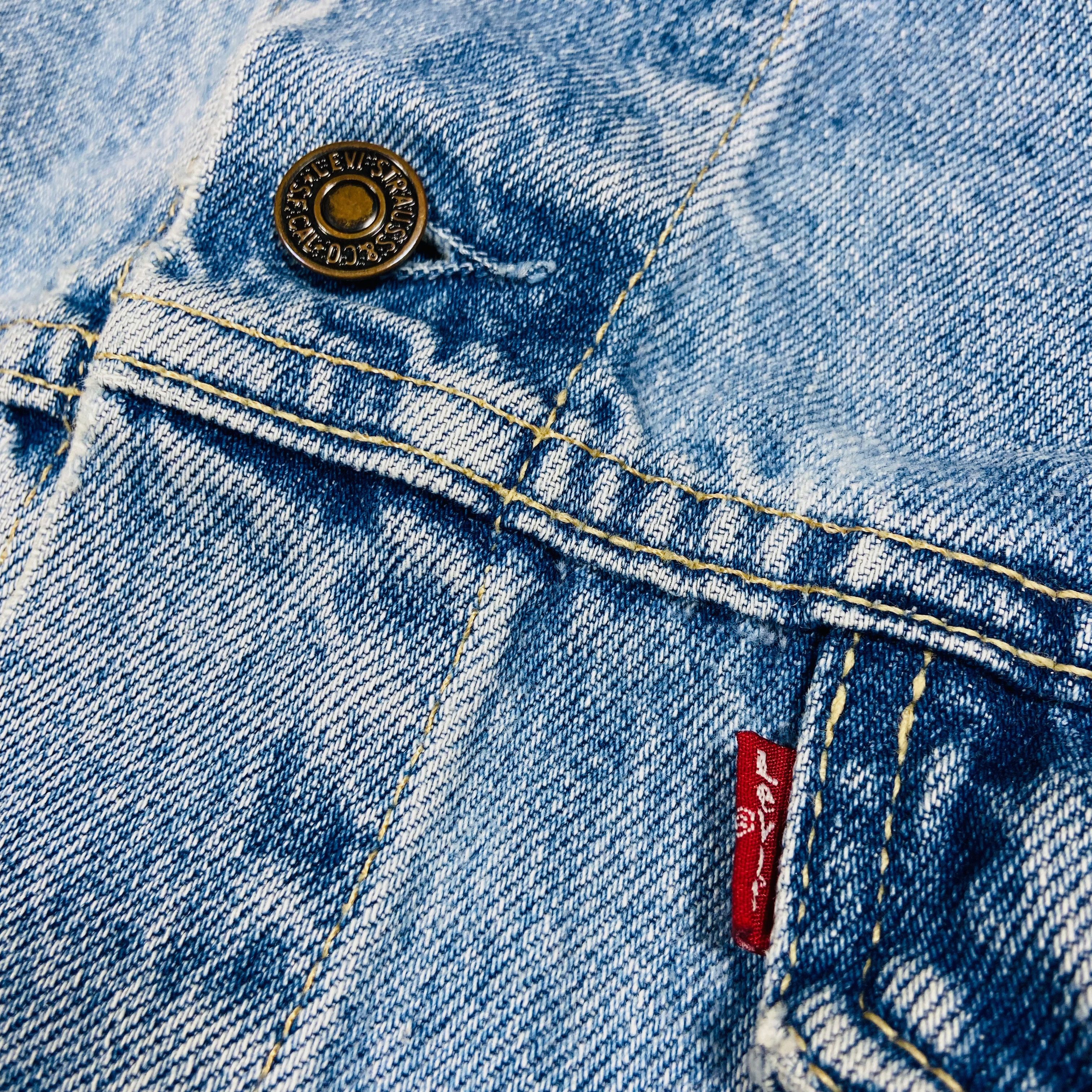 Levi's 1990s BABY BLUE AMAZING LEVIS BOXY FIT JEANS JACKET - № 2127 Size US L / EU 52-54 / 3 - 8 Thumbnail