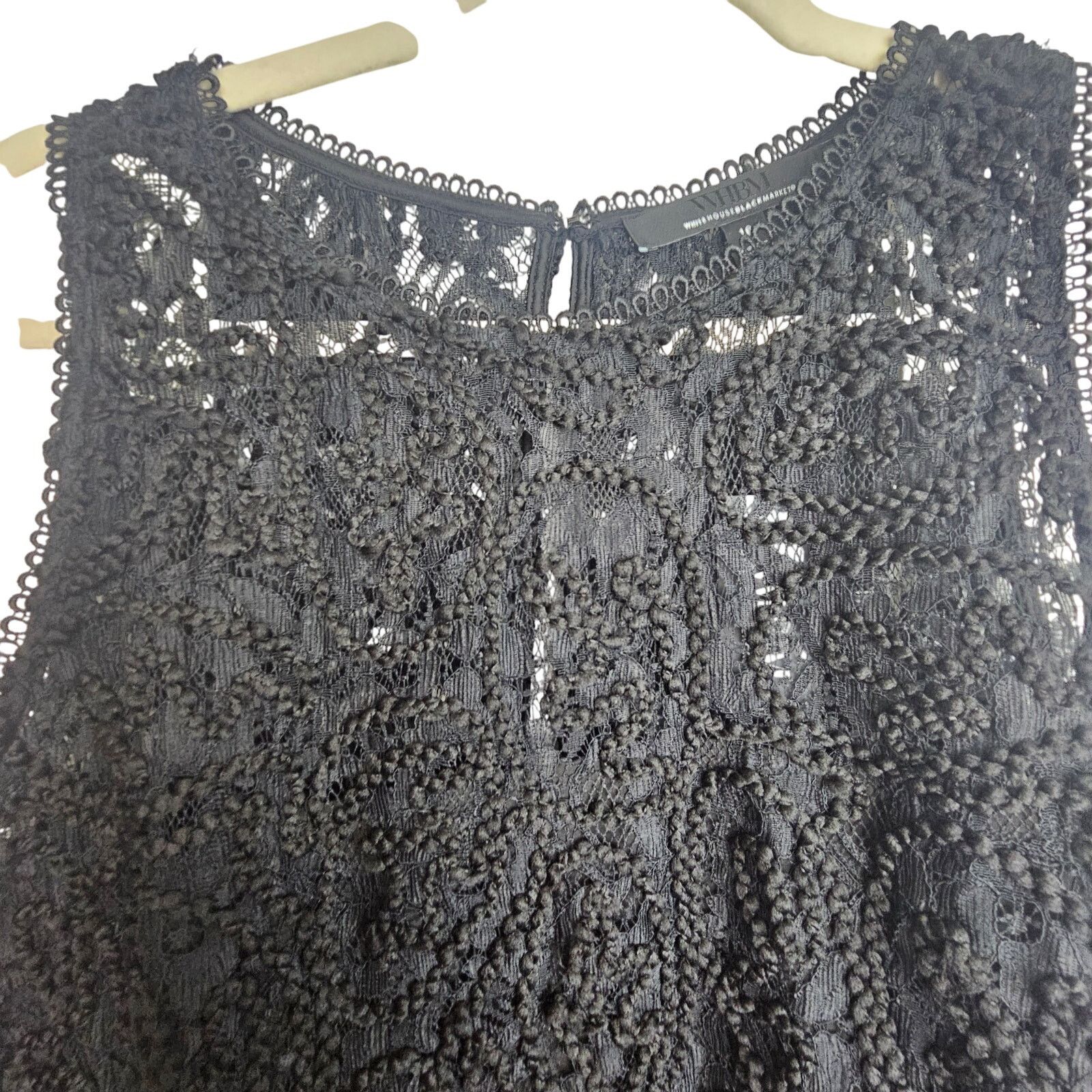White House Black Market White House Black Market Womens Chunky Lace Top Whimsigth Size XXL / US 16-18 / IT 52-54 - 2 Thumbnail