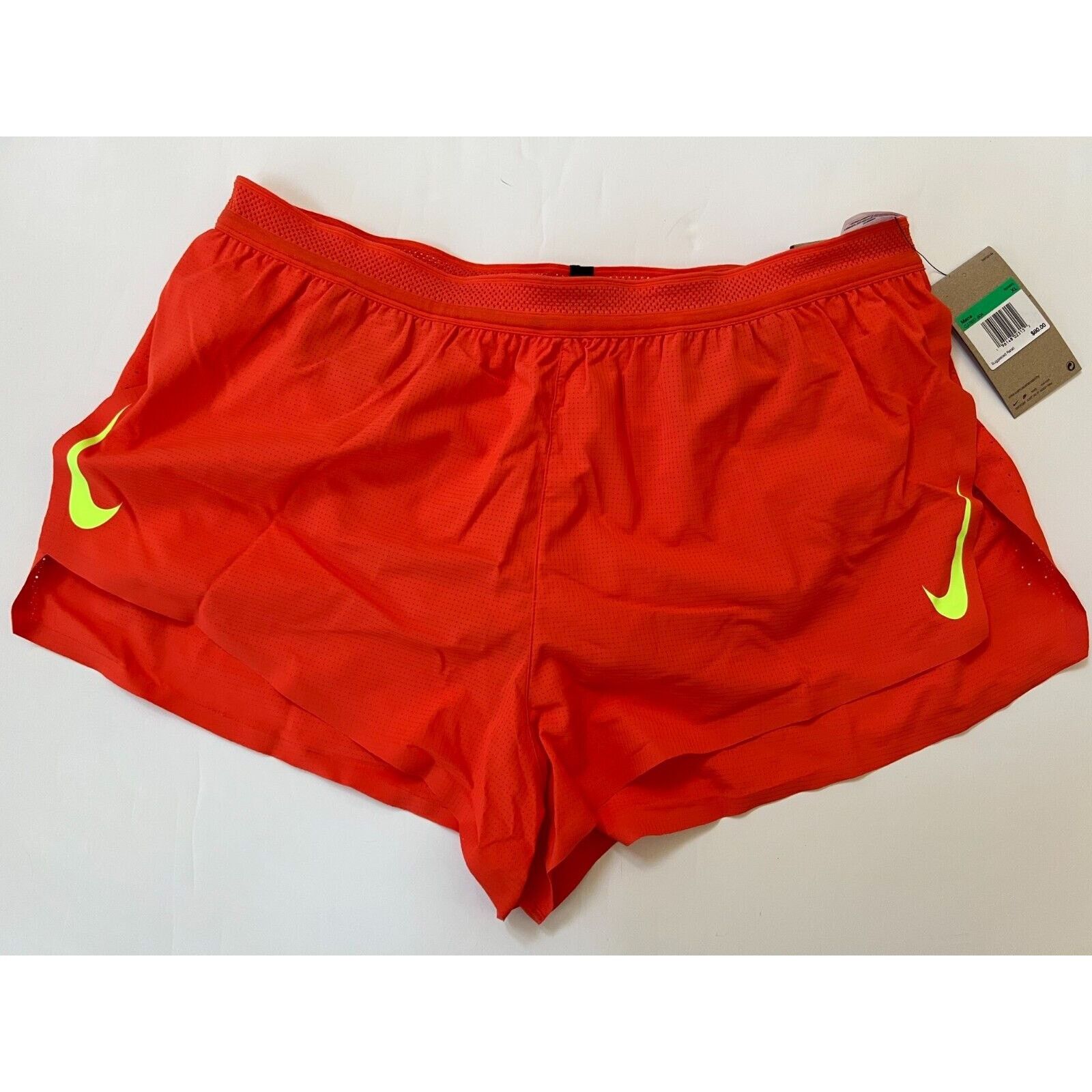Nike Aeroswift ADV Running Racing Shorts Orange Men Sz XL