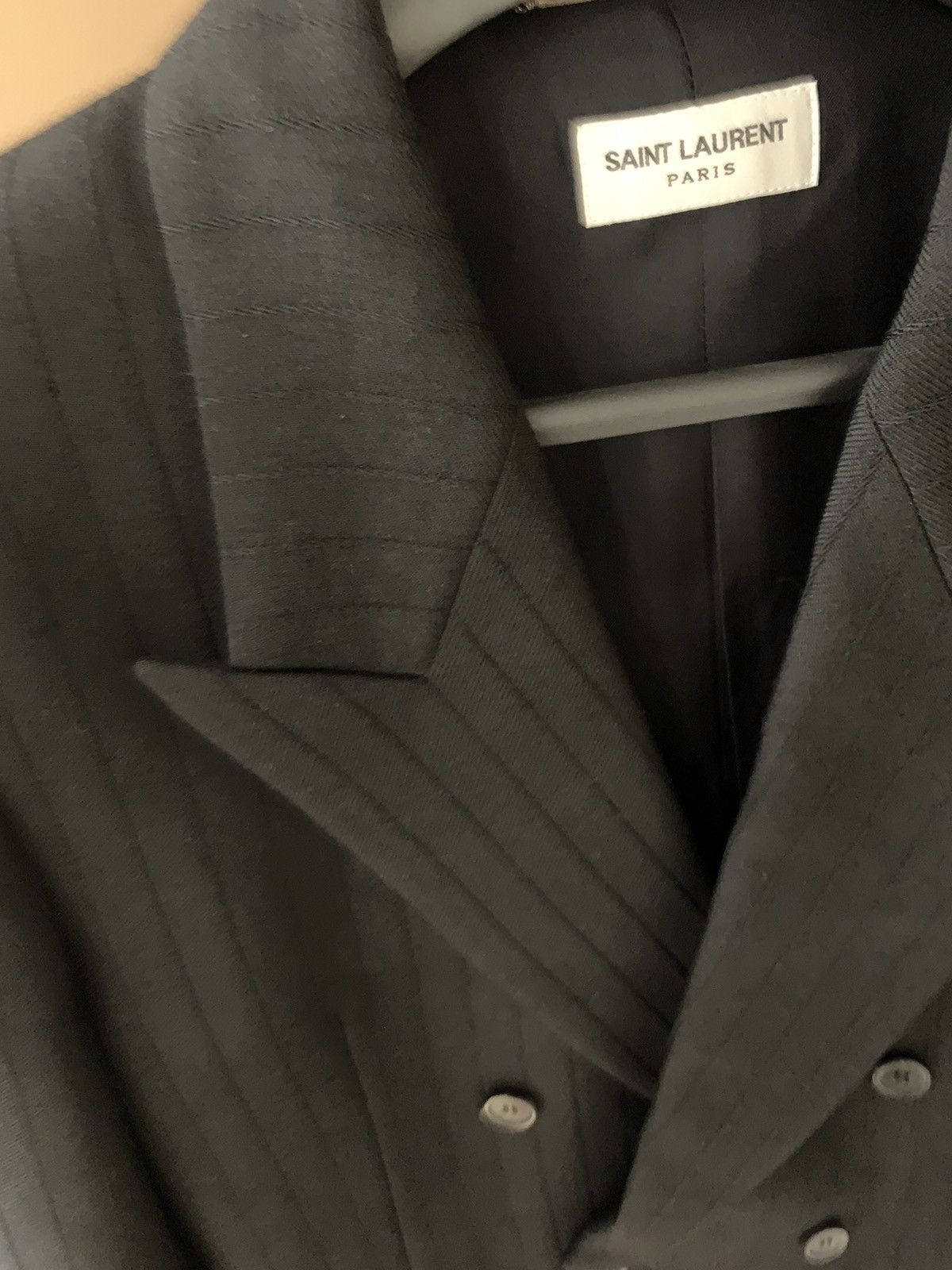 Saint Laurent Paris Saint Laurent 2023FW Stripe Padded blazer Size US M / EU 48-50 / 2 - 2 Thumbnail