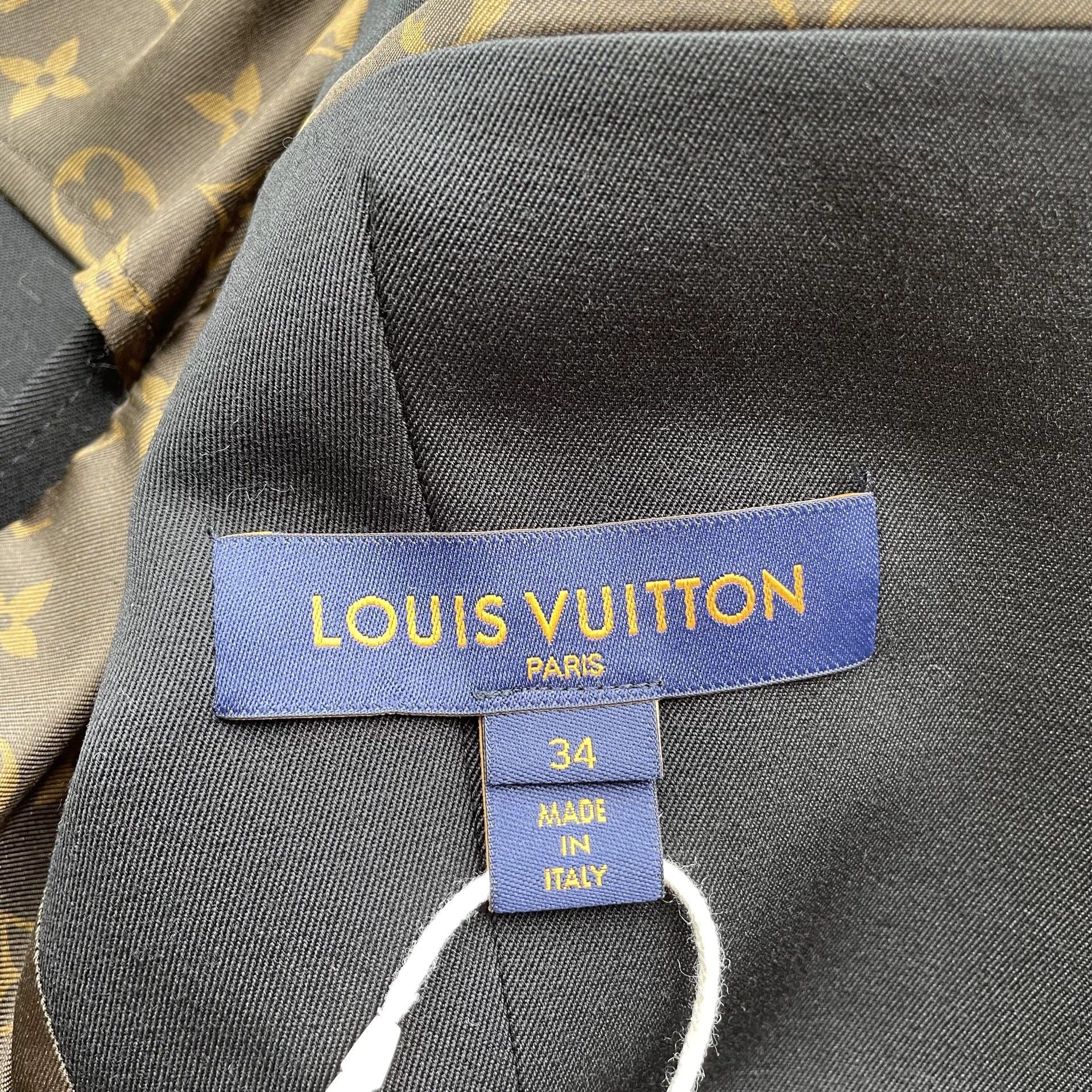 Louis Vuitton LOUIS VUITTON Women's Lapel Single-Button Blazer Black 34 Size XS / US 0-2 / IT 36-38 - 5 Thumbnail