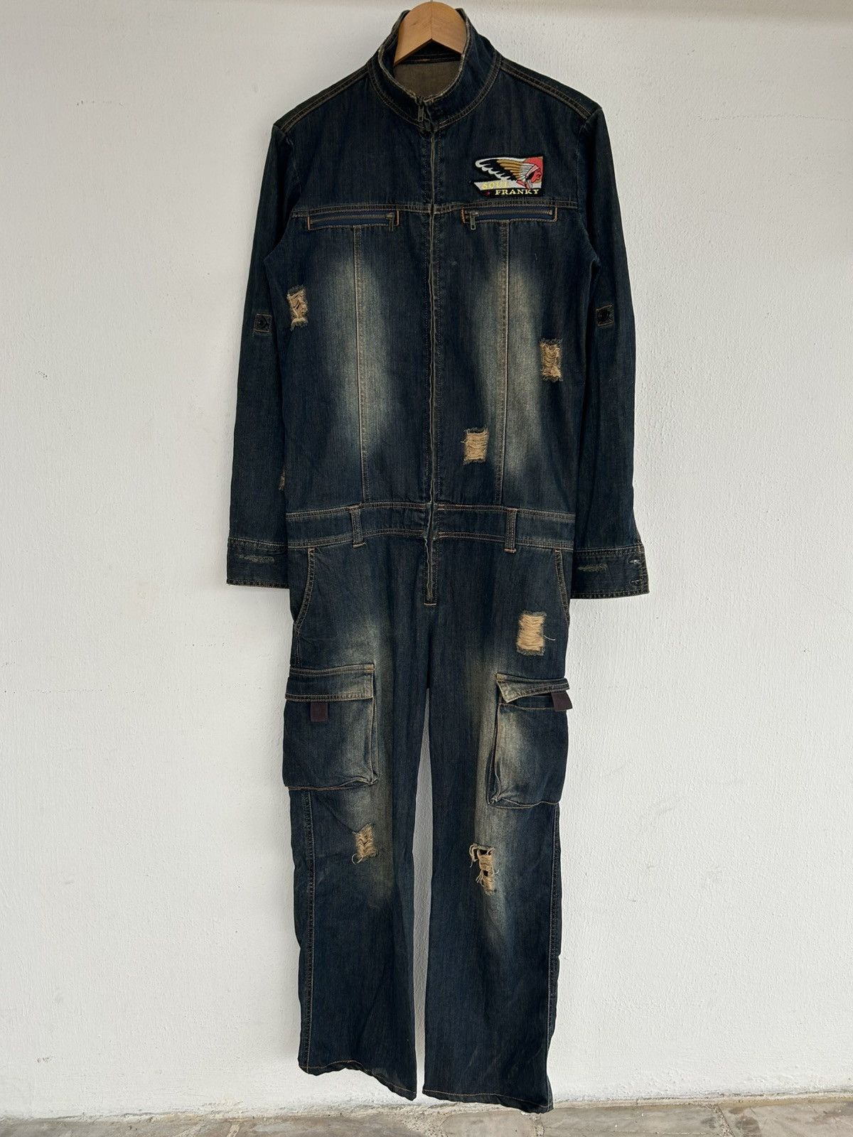 Japanese Brand Soul Franky Vintage Denim Ride Coverall Size US 32 / EU 48 - 1 Thumbnail