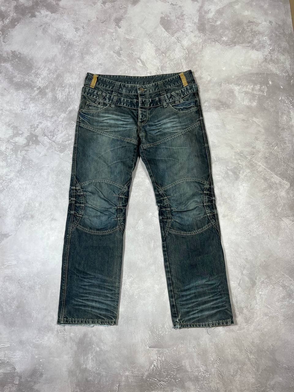 Diesel × Vintage Vintage Diesel Style Distressed Baggy Pants Size US 36 / EU 52 - 2 Thumbnail