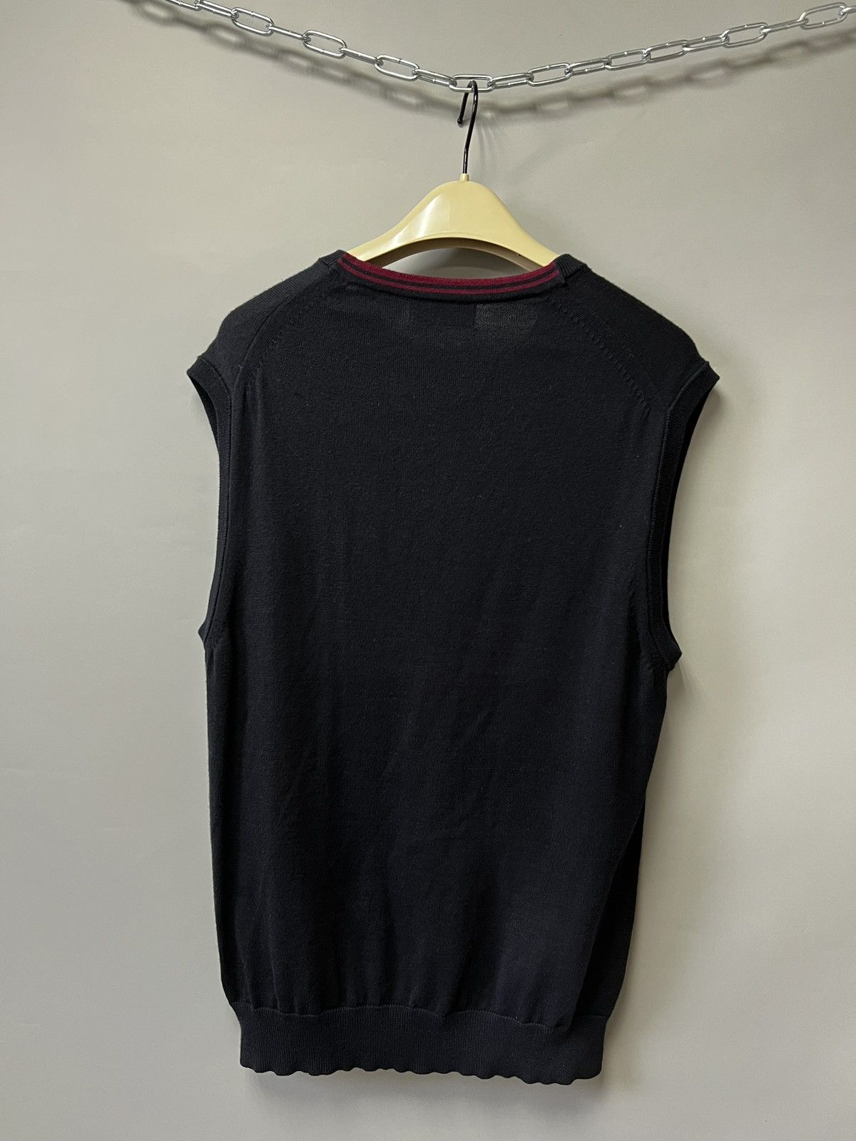 Fred Perry × Vintage Fred Perry Merino Wool Vest y2k men’s navy Size US XL / EU 56 / 4 - 10 Thumbnail