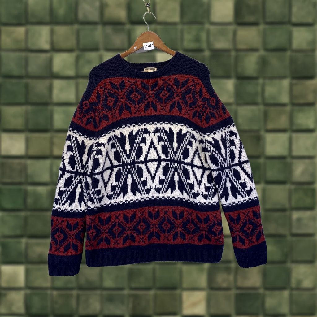 American Eagle Outfitters American Eagle Outfitters Sweater Unisex Wool Knit Crew Neck 100% Lambswool 90s Colorful Multicolor Winter Fall Spring L Regular Size L / US 10 / IT 46 - 1 Thumbnail
