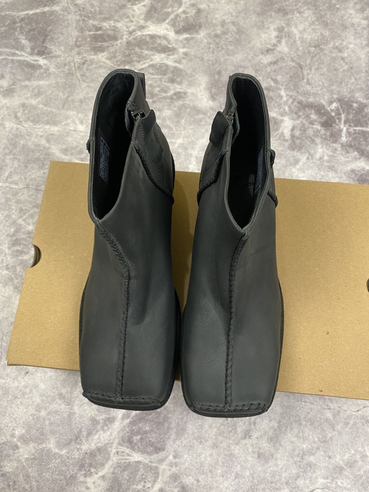 Eckhaus Latta Ugg X Eckhaus Latta Dark Leather Square Toe Boots Size: 36 Size US 6 / IT 36 - 2 Thumbnail