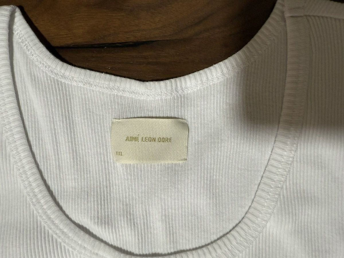 Aime Leon Dore Aime Leon Dore Embroidered Logo Tank Top Size XXL White Size US XXL / EU 58 / 5 - 3 Thumbnail
