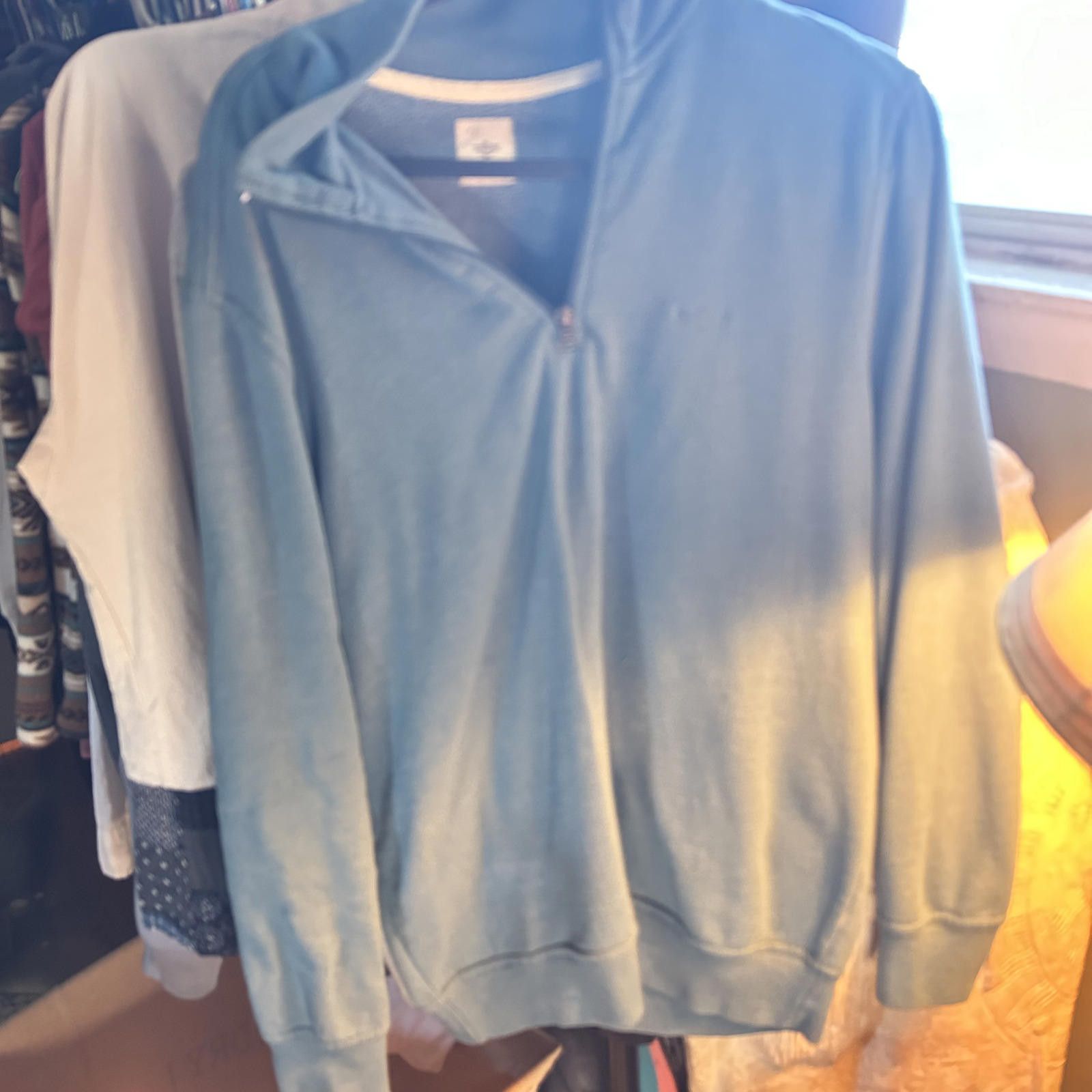 Dockers Dockers Cozy Blue Quarter-Zip Sweatshirt Size US L / EU 52-54 / 3 - 1 Thumbnail